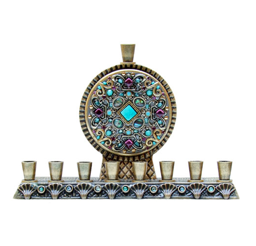 Michal Golan Handmade Turquoise Menorah、mySite、topwebapps