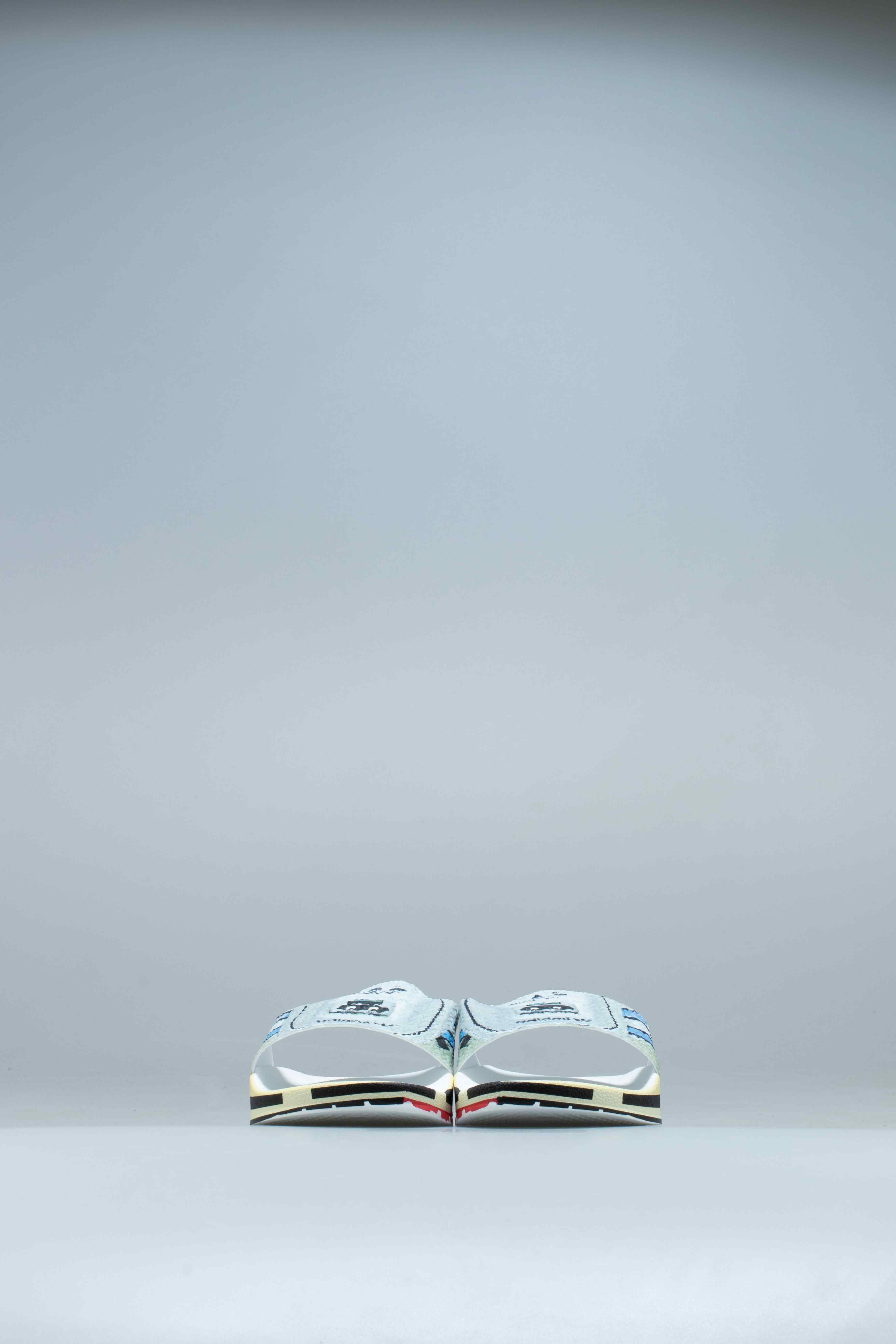 Rs Micro Adlette Slides Mens Slides - Silver Metallic/Bright Red、mySite、dreamappss