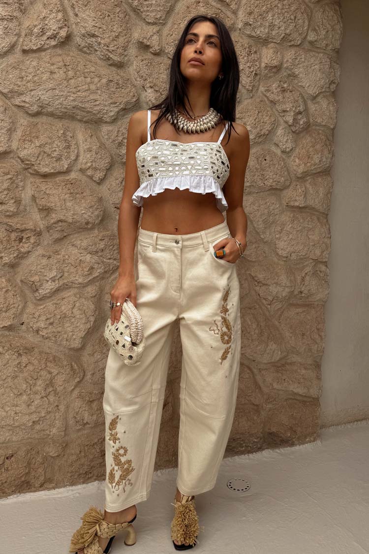 Cream Mirror Gabbi Top、mySite、solidvoid