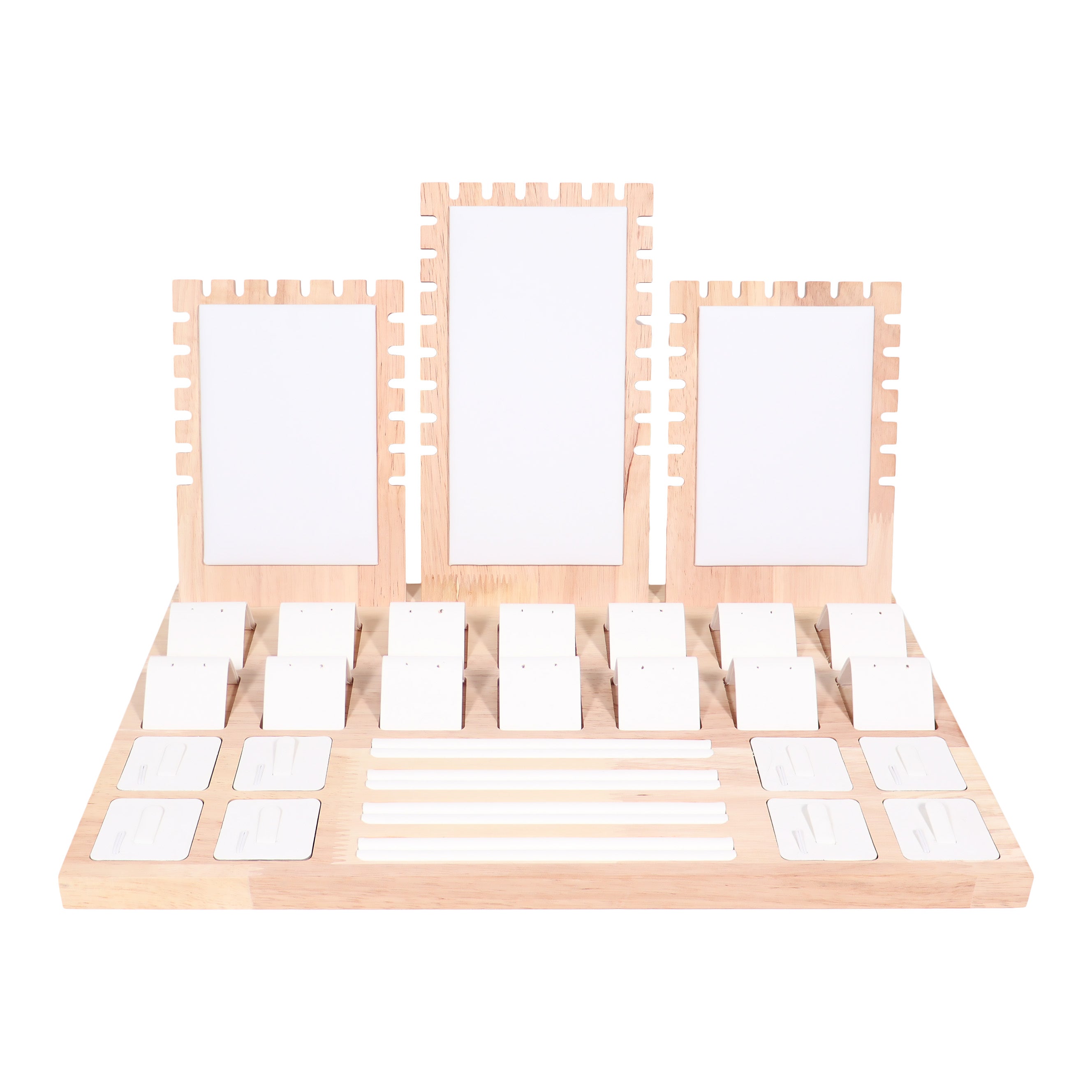 Natural Wood & Leather Necklace, Ring, Earring, and Charm Jewelry Set Display / DSP0019、mySite、dreamappss