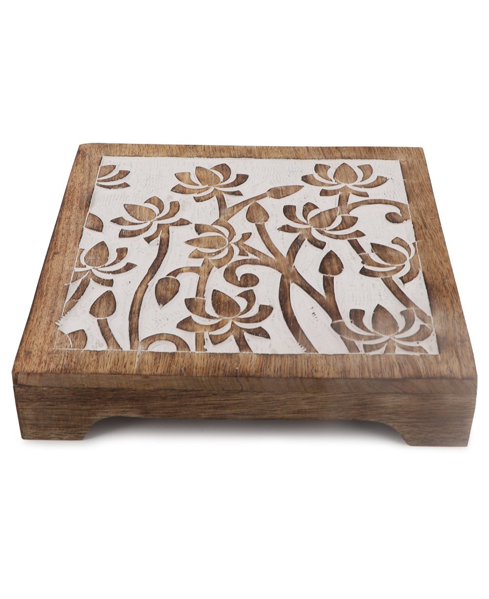 Fairtrade Sustainable Wood Lotus Risers And Statue Stands、mySite、topwebapps