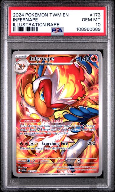 Infernape #173 Illustration Rare PSA 10 Pokemon Twilight Masquerade 2024、mySite、waistdrama
