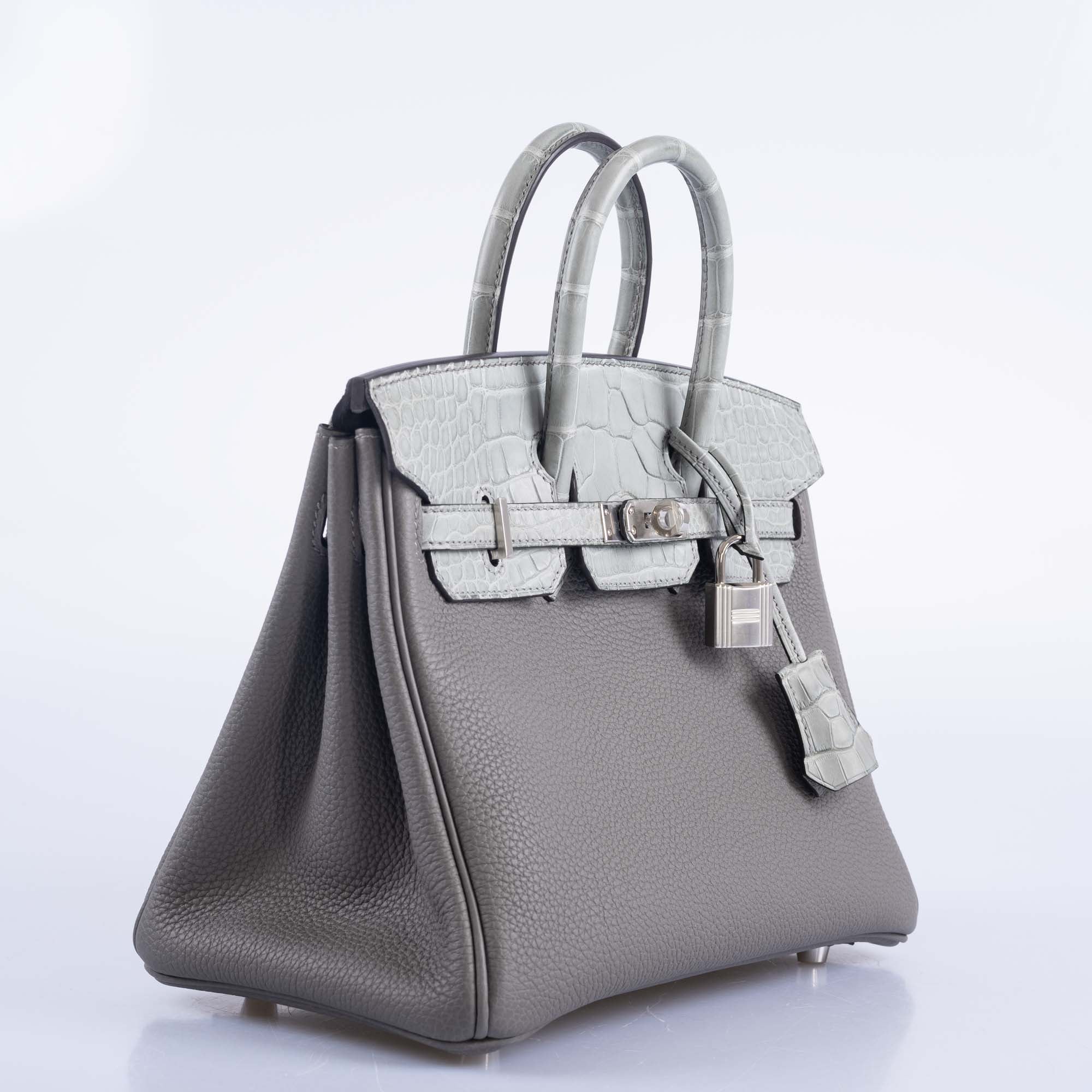 Hermès Touch Birkin 25 Gris Meyer Togo and Gris Cement Matte Alligator Palladium Hardware、mySite、garminoutage.com