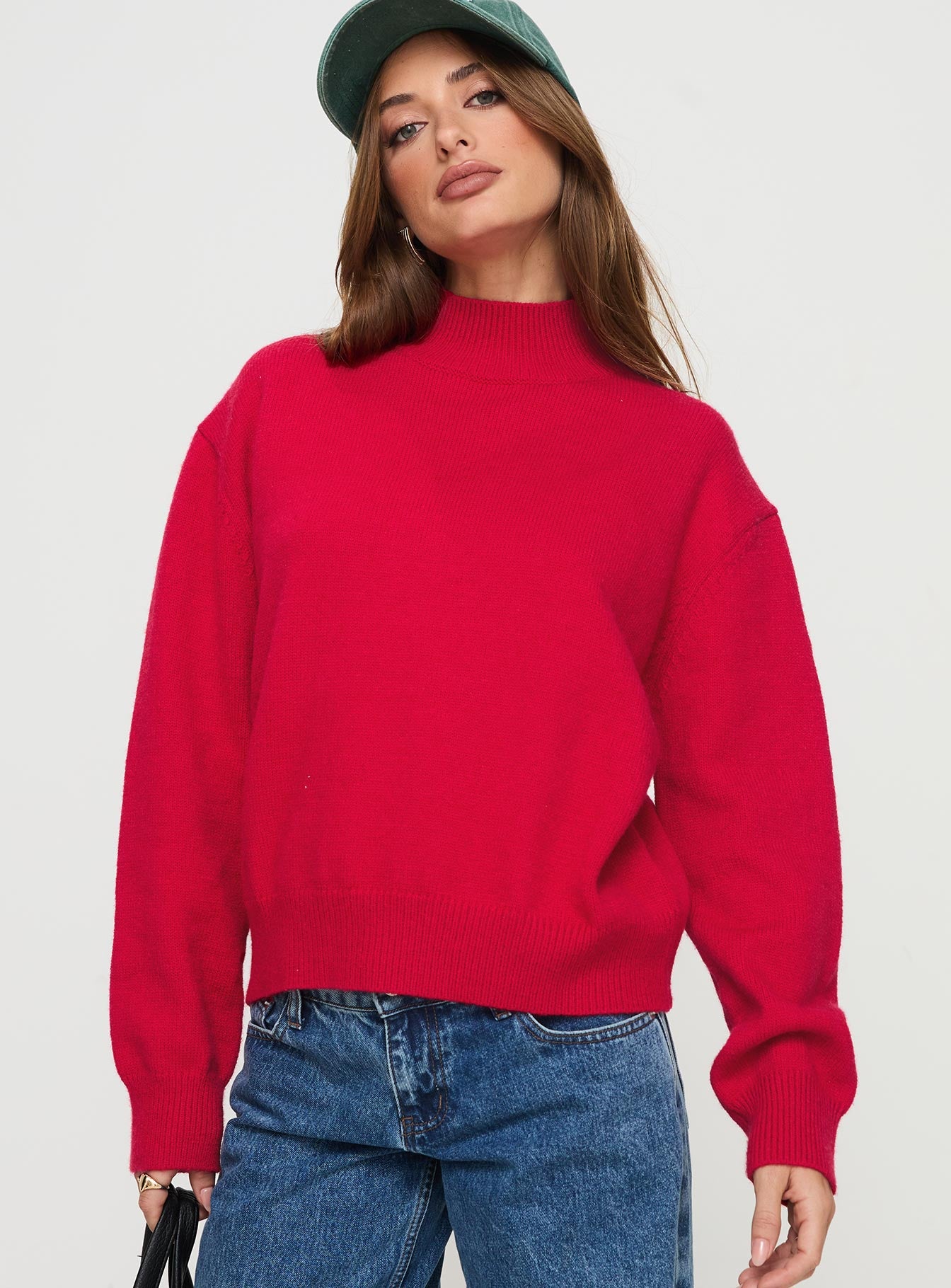 Oberan Knit Sweater Red、mySite、solidvoid