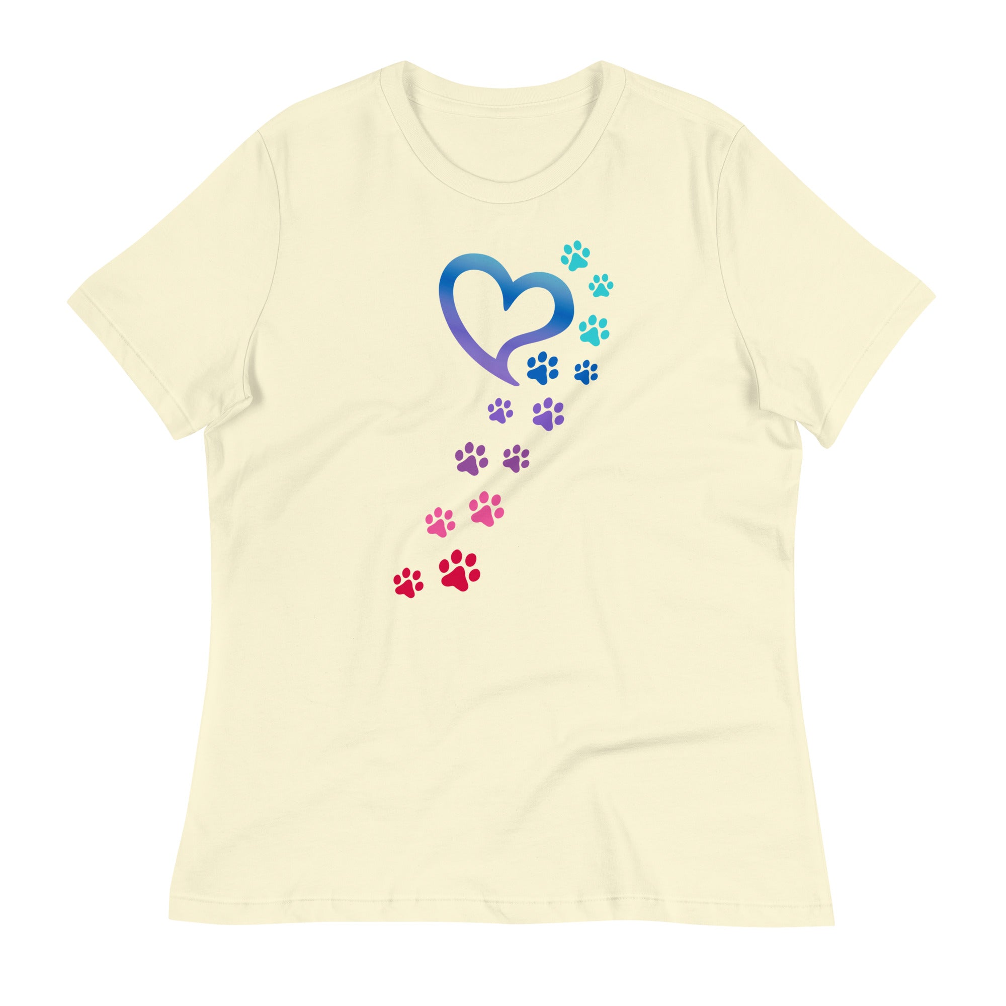 Rainbow Paws To My Heart Relaxed T-Shirt、mySite、camillekostekn