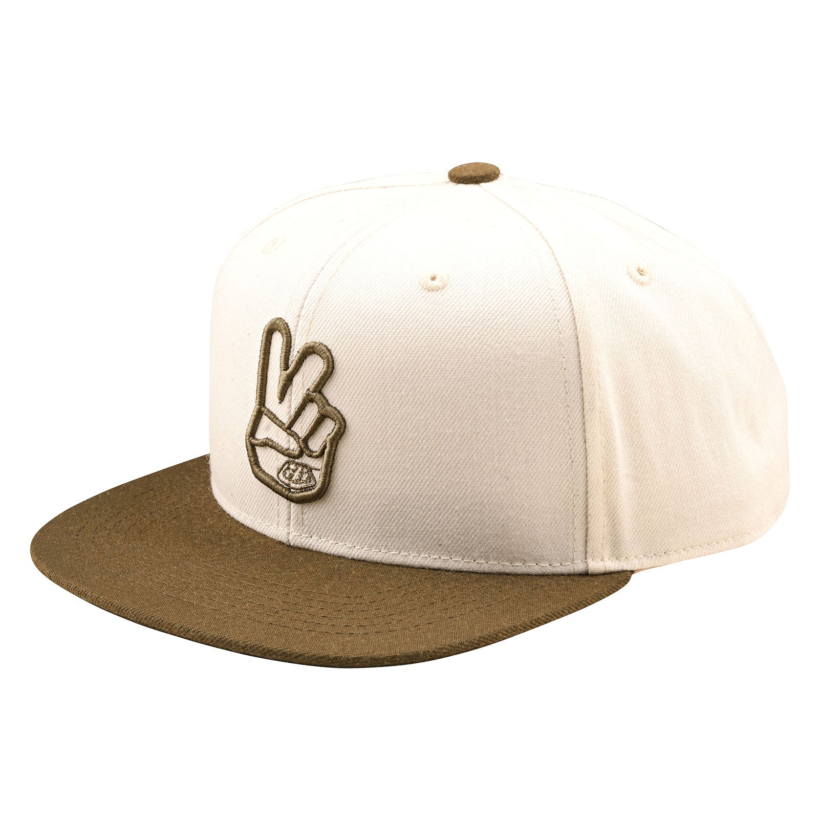 Flat Bill Snapback Peace Vintage White / Olive、mySite、dreamappss