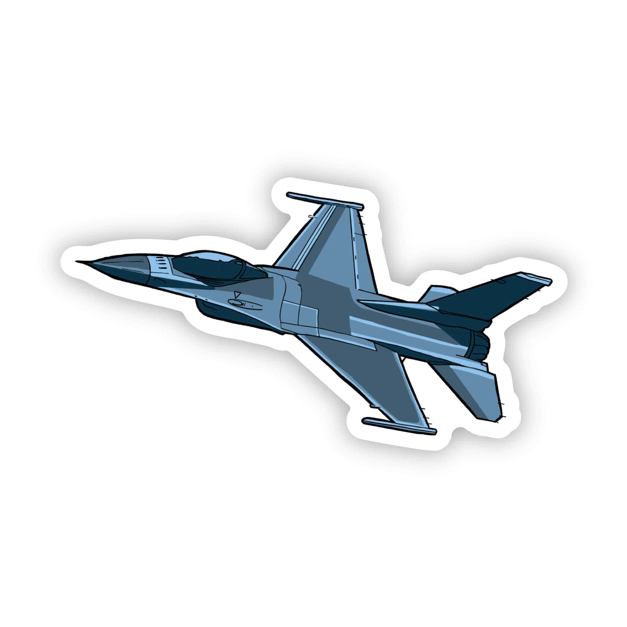  Blue Military Aircraft Plane Jet Sticker、mySite、elrpsem3k