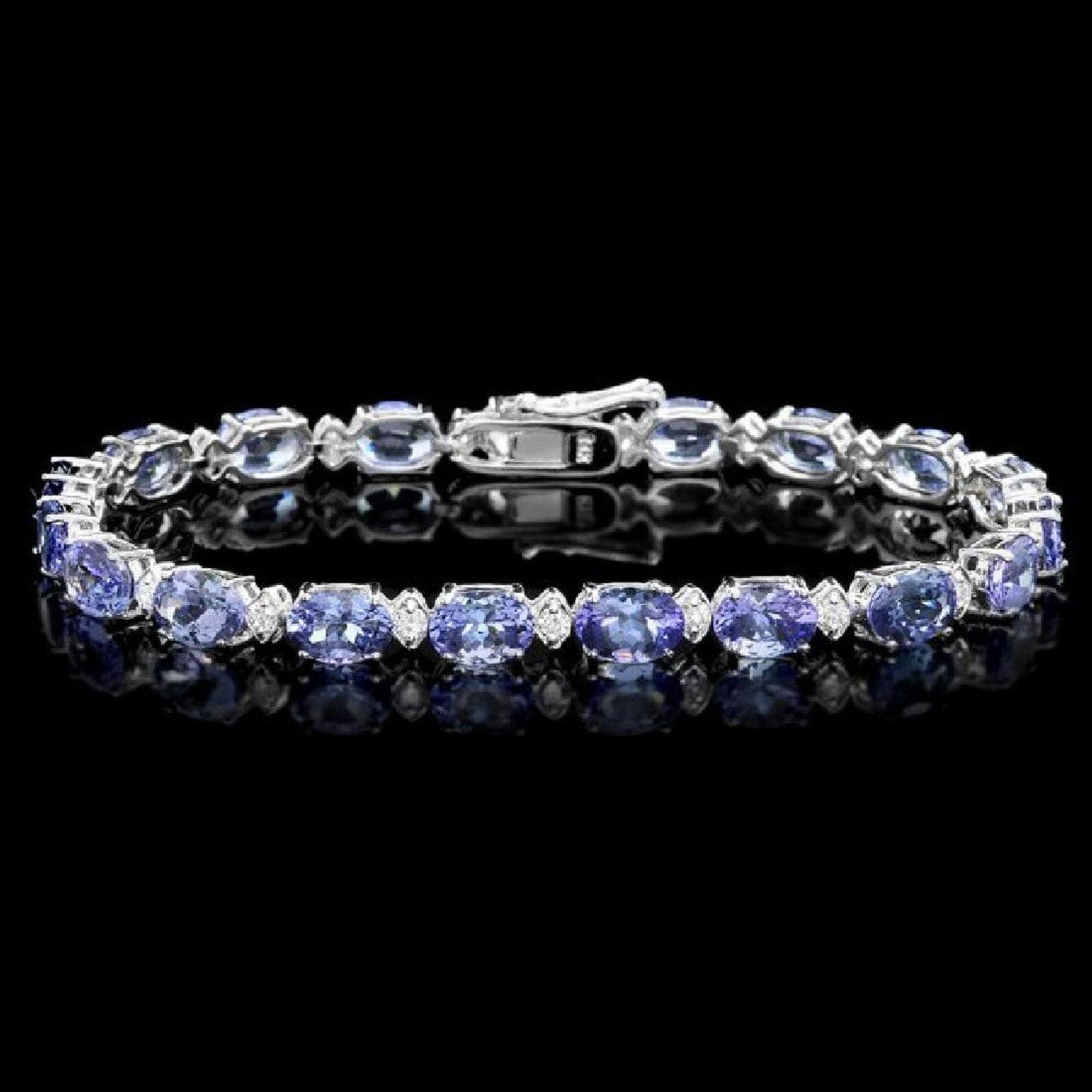 Tanzanite and Diamond Bracelets in 14K White or Yellow Gold, Stunning!、mySite、g9winljtr
