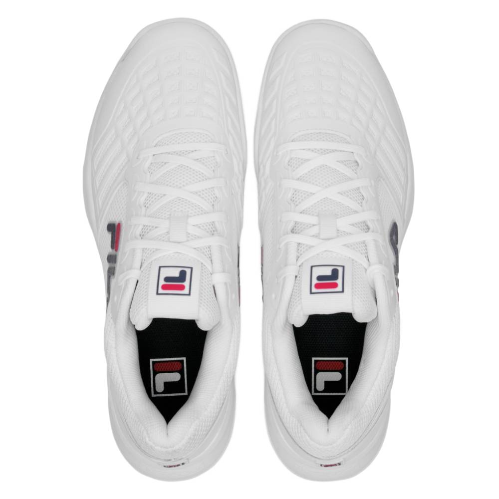 Fila Axilus 3 Men's Tennis Shoe (White/Navy)