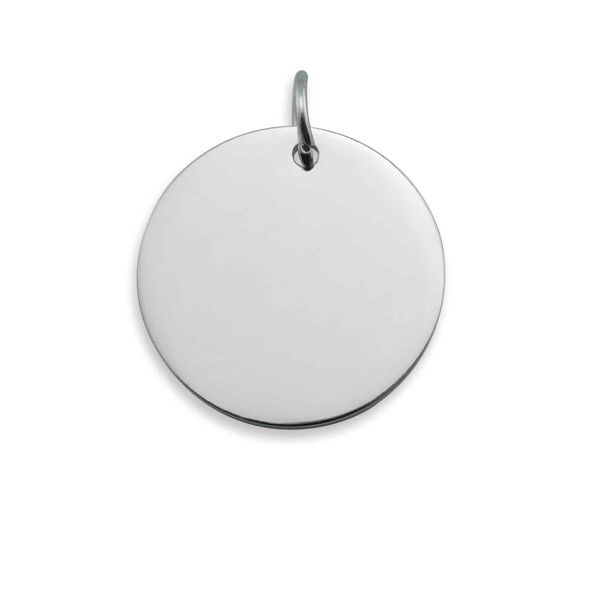 10 Pack - 13mm Blank Round Polished Stainless Steel Pendant / SBB0013、mySite、dreamappss