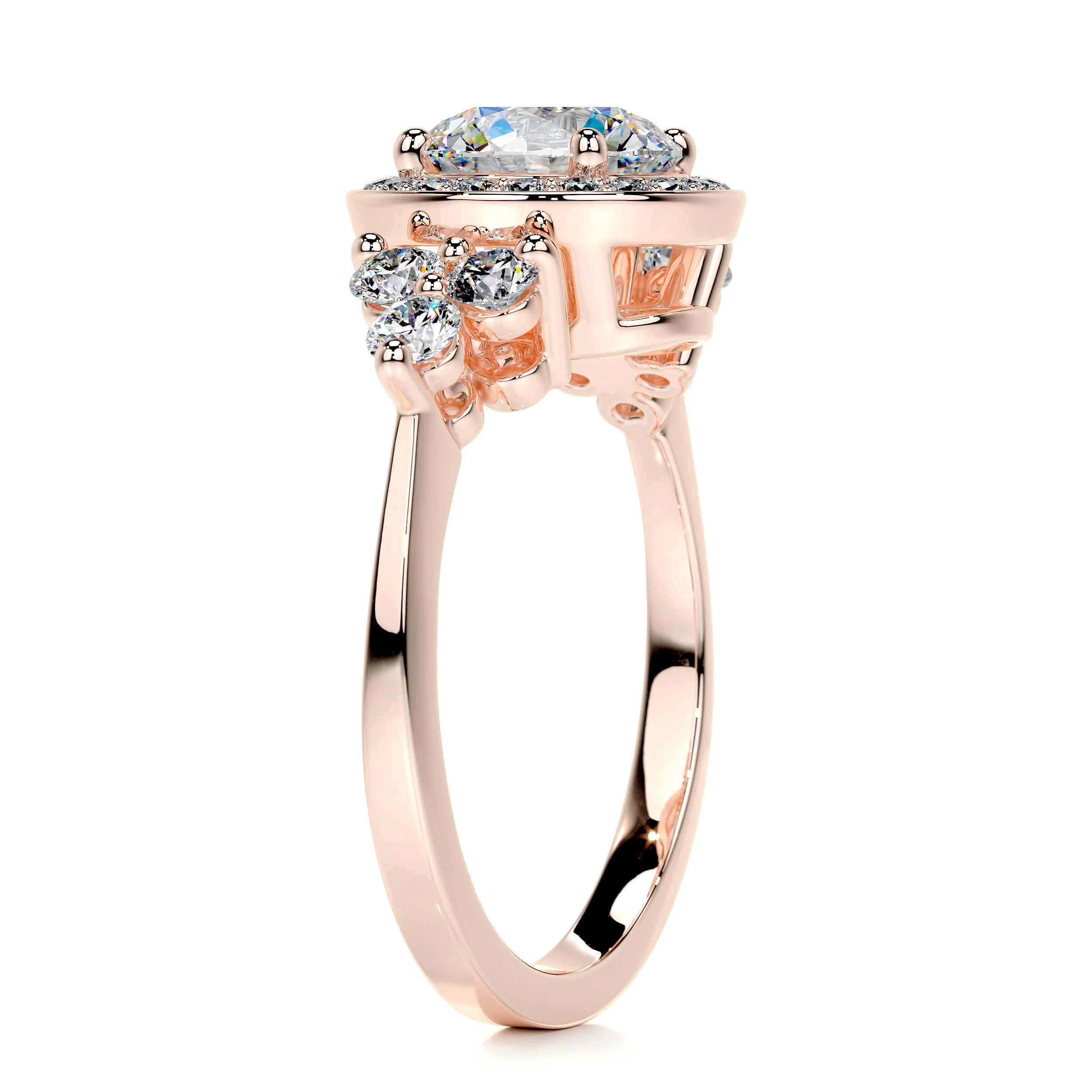 Ivy Moissanite & Diamond Ring -14K Rose Gold、mySite、hinf8tx79