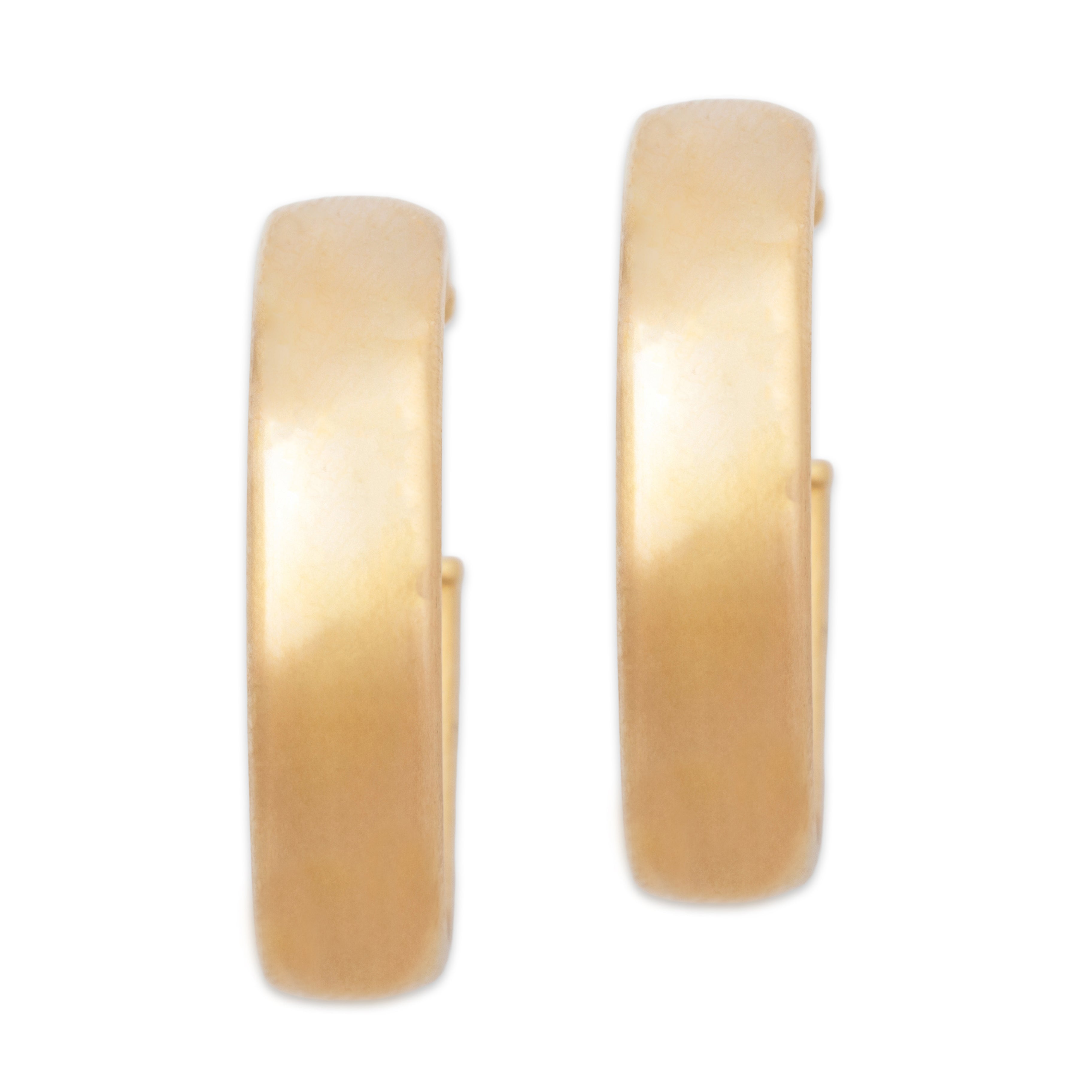 Vintage 14k Yellow Gold Medium Simple Lightweight Hoop Earrings、mySite、hinf8tx79