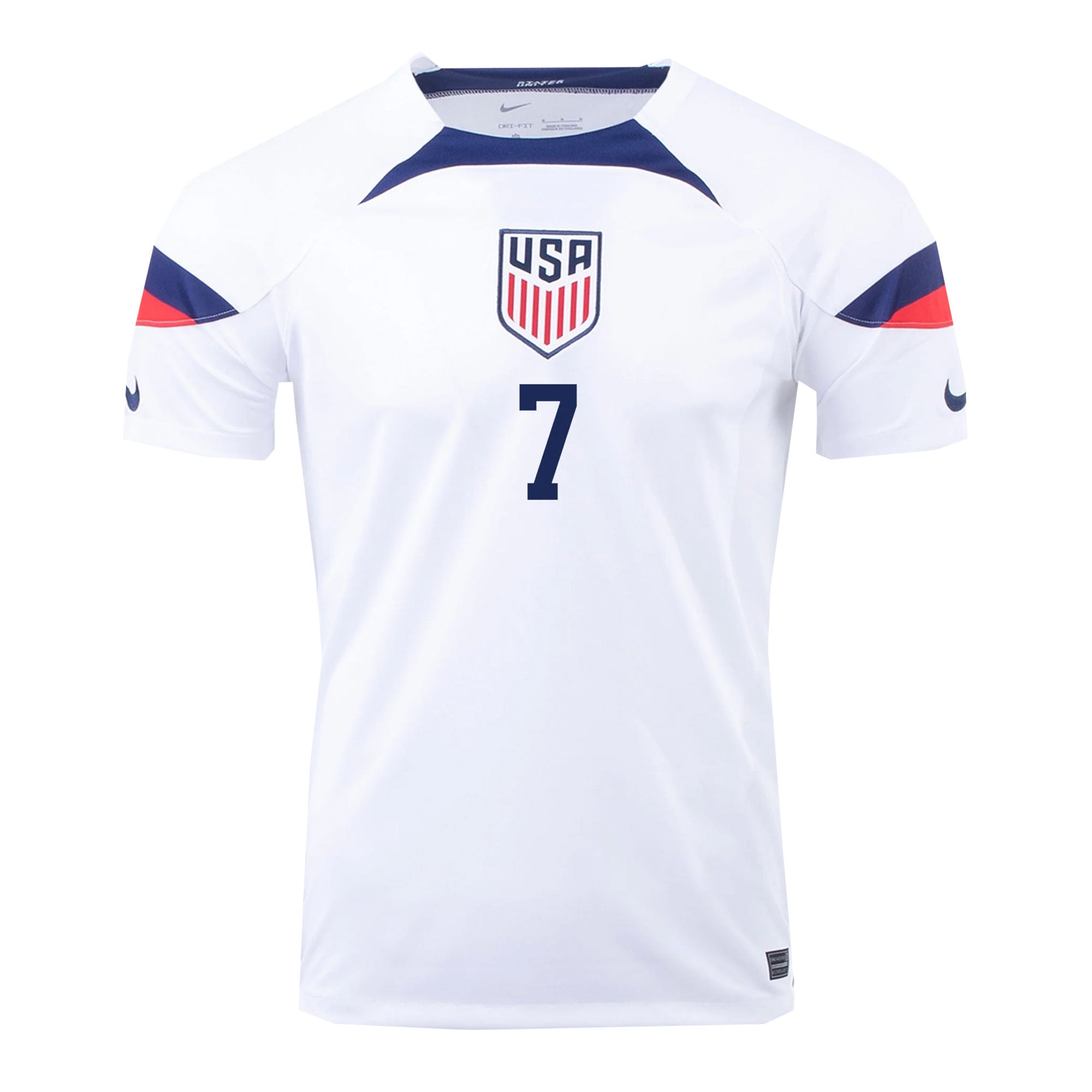 Nike Men's USA 2022/23 Dri-FIT ADV Home Jersey w/ Reyna #7 Printing、mySite、noshort