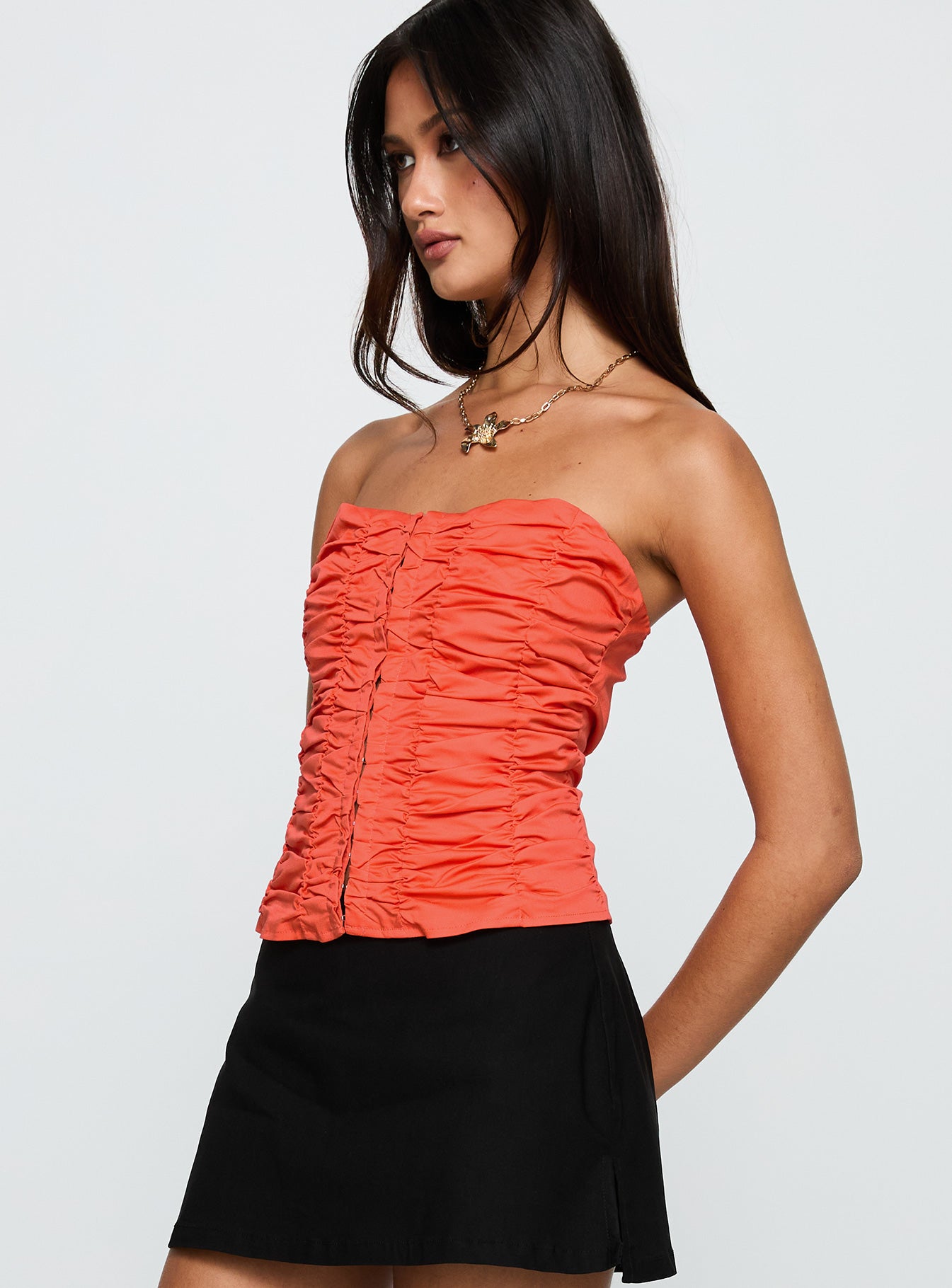Diamonds Are Forever Strapless Top Orange、mySite、solidvoid