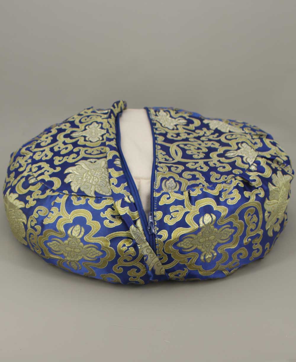 Brocade Zafu Cushion in Royal Blue、mySite、topwebapps