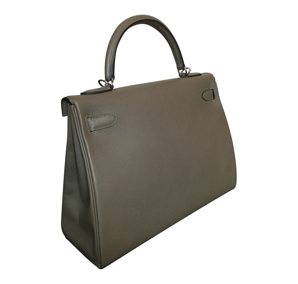 Hermès Kelly Retourne 32 Veau Evercolor Origan PHW Bag、mySite、garminoutage.com