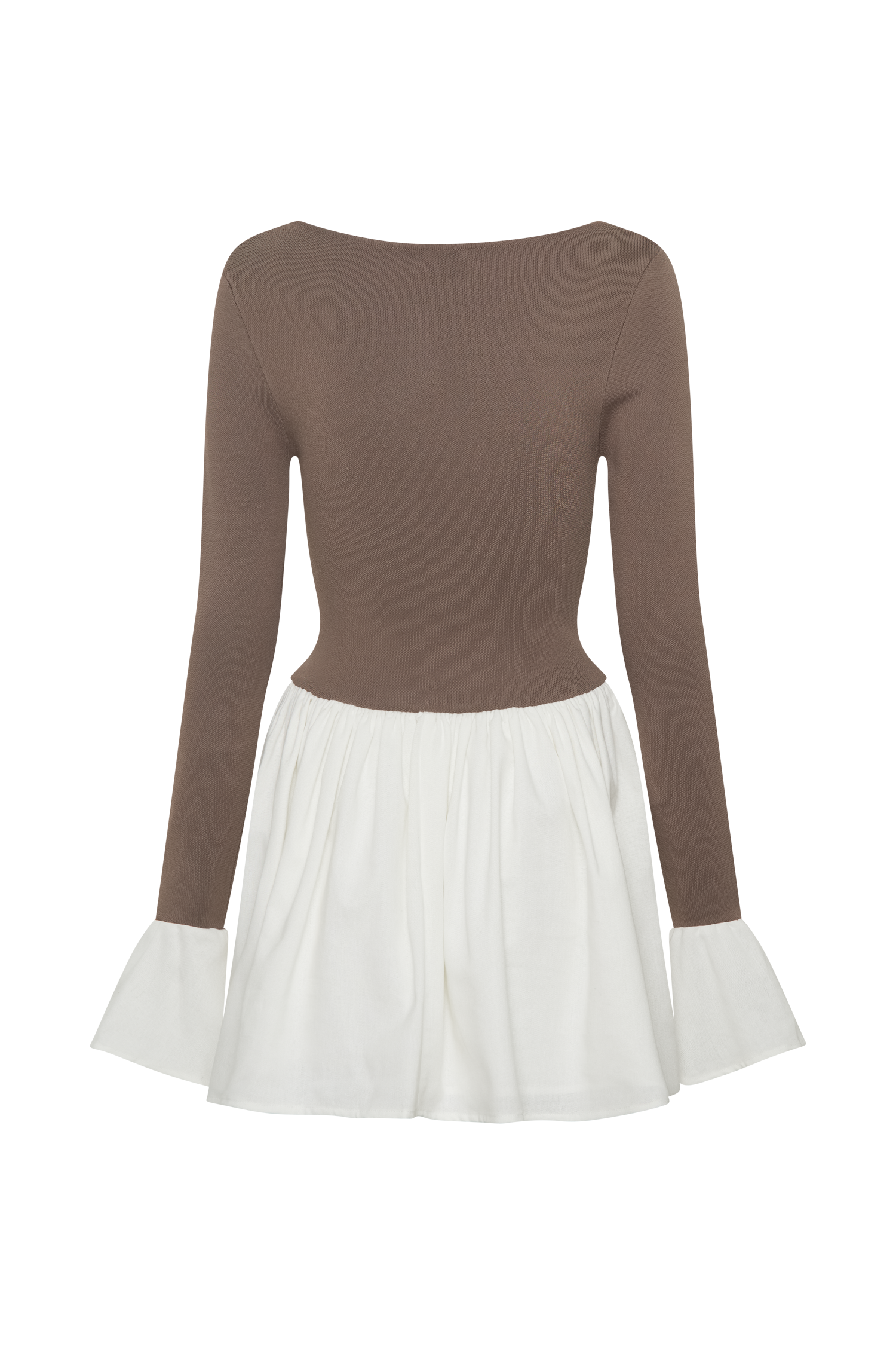 Sansa Knit And Linen Mini Dress - Smoke & Ivory、mySite、solidvoid