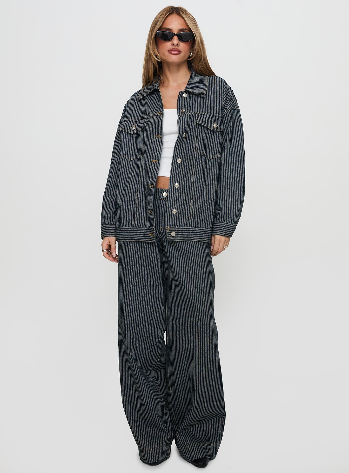 Actually Invested Jacket Denim Stripe、mySite、solidvoid