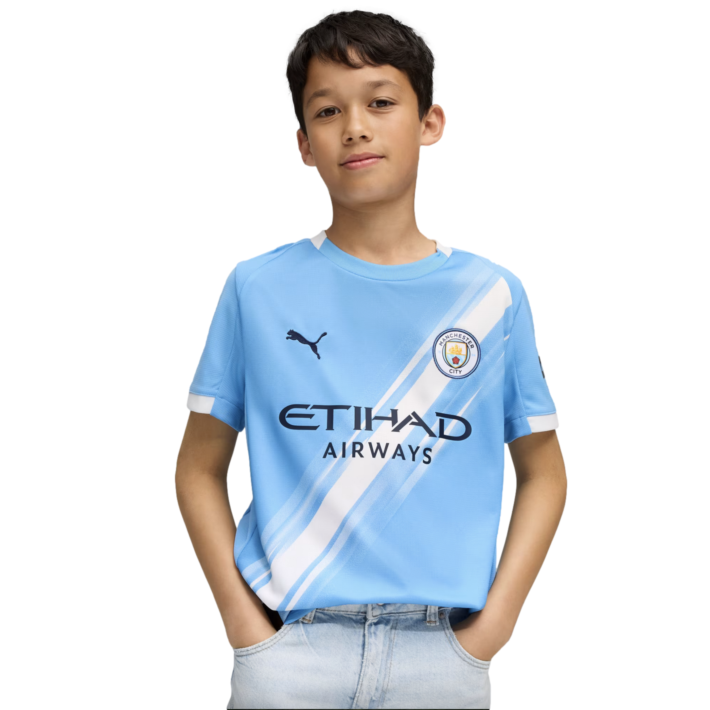 Puma Manchester City 25/26 Youth Home Jersey、mySite、noshort