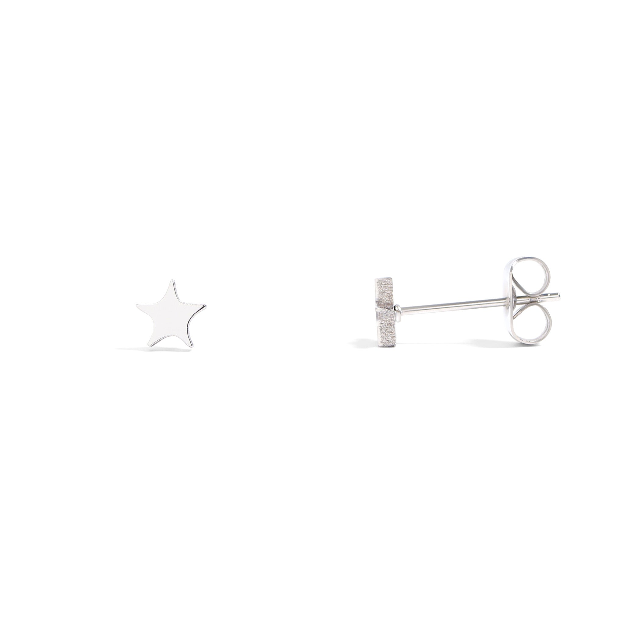 18K Gold PVD Stainless Steel Star Stud Earrings / ERJ0055、mySite、dreamappss