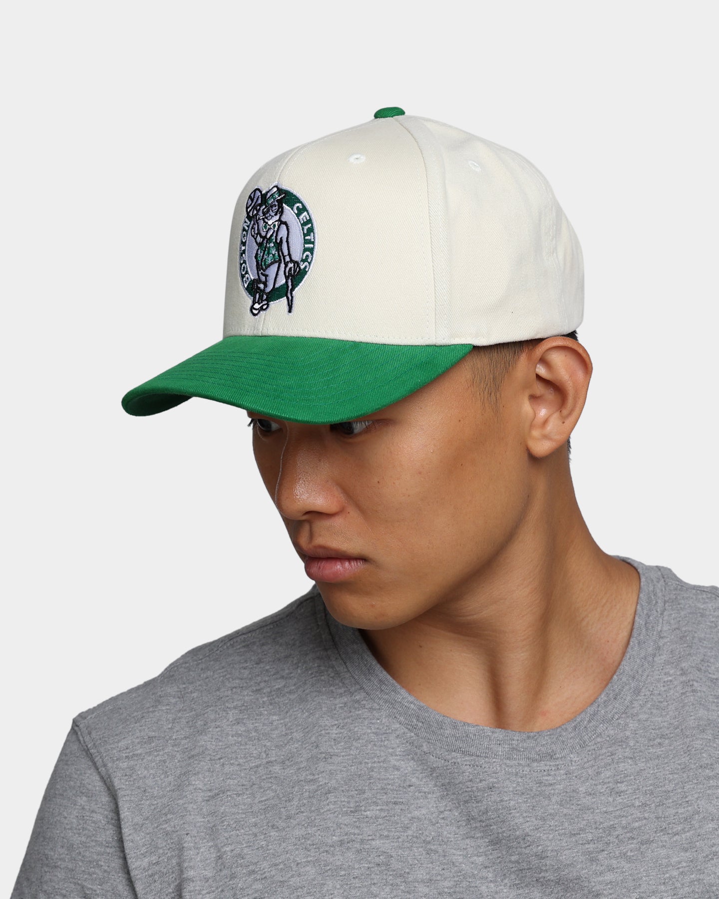 Mitchell & Ness Boston Celtics Pro Crown Snapback Off White/Green、mySite、zt4zffjzw