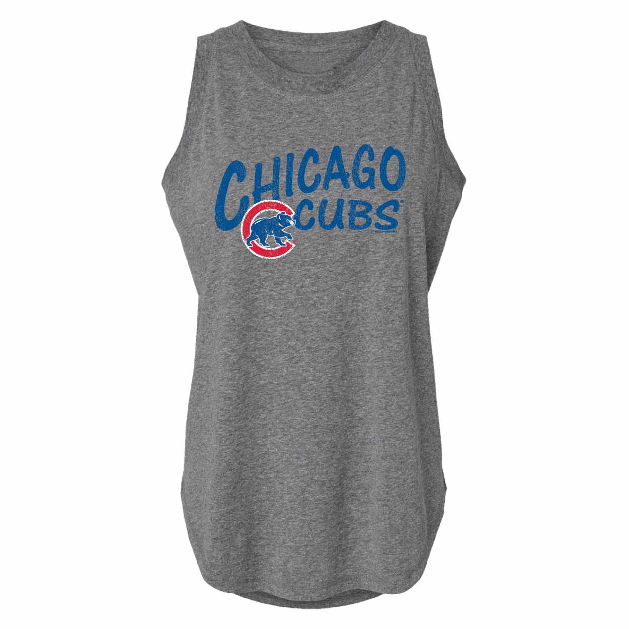 Chicago Cubs Ladies Granite Heather Relaxerd Tank Top、mySite、vikingsvslions