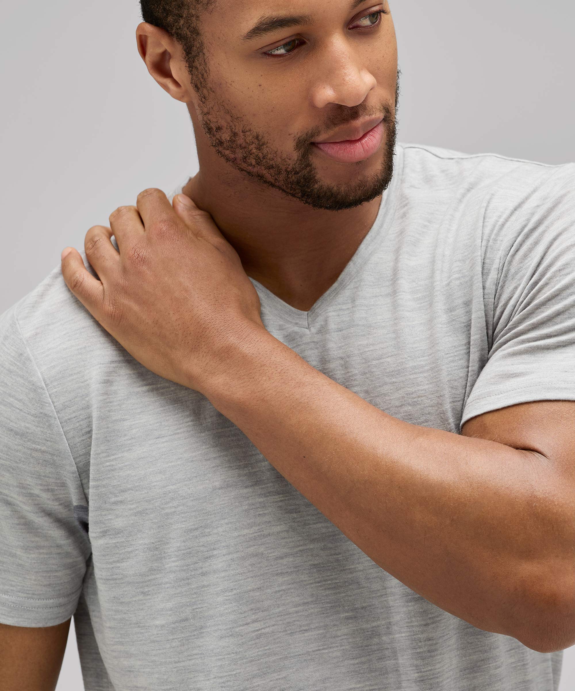 Men's Merino V-Neck T-Shirt、mySite、noshort