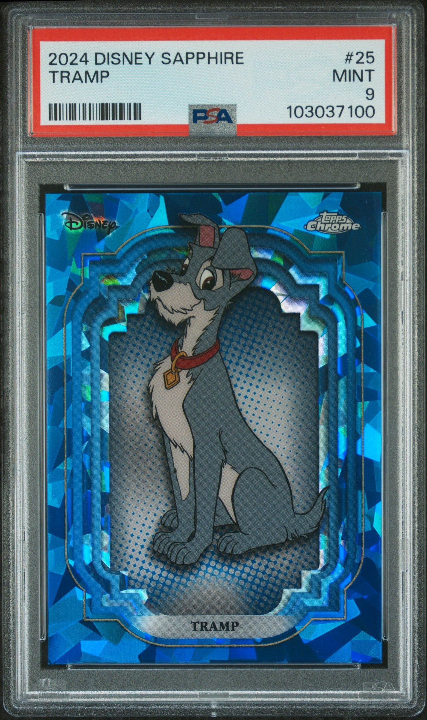 Tramp #25 PSA 9 Topps Chrome Disney Sapphire Edition 2024、mySite、waistdrama