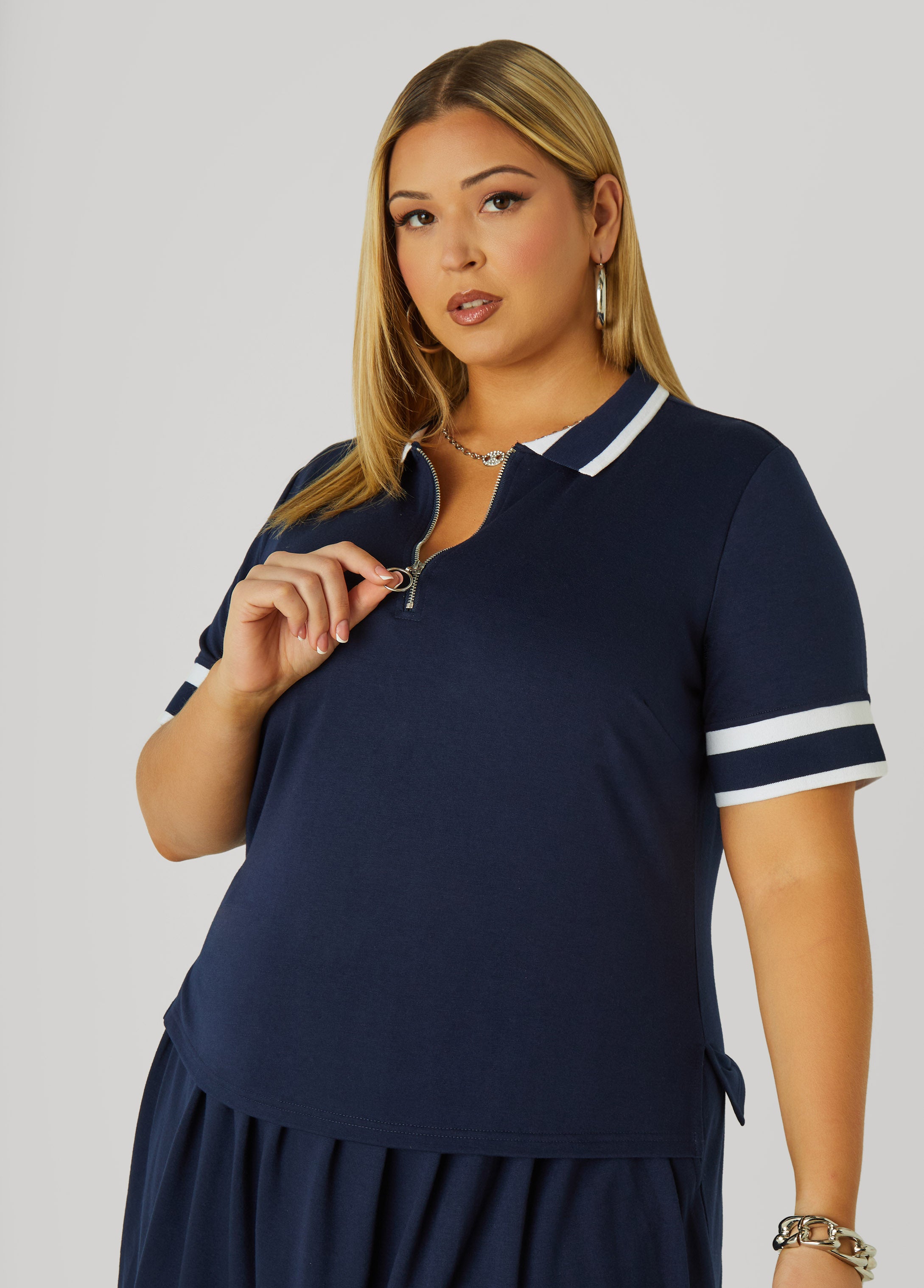 Zip Front Polo Shirt、mySite、bengalsvssteelers