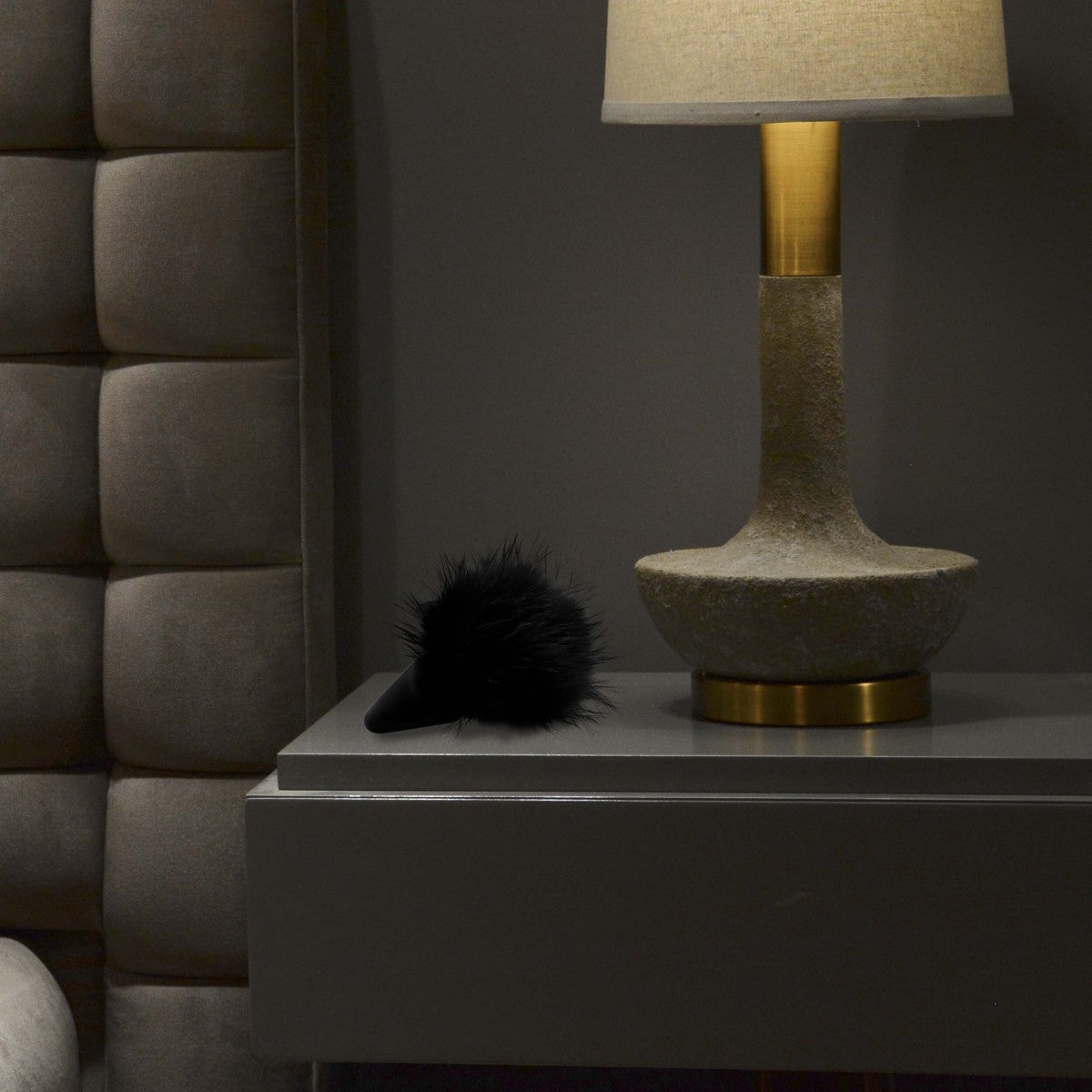 Anal Adventures Platinum By Blush® | Rabbit Tail Black 6.75-Inch Anal Plug、mySite、bottomscart