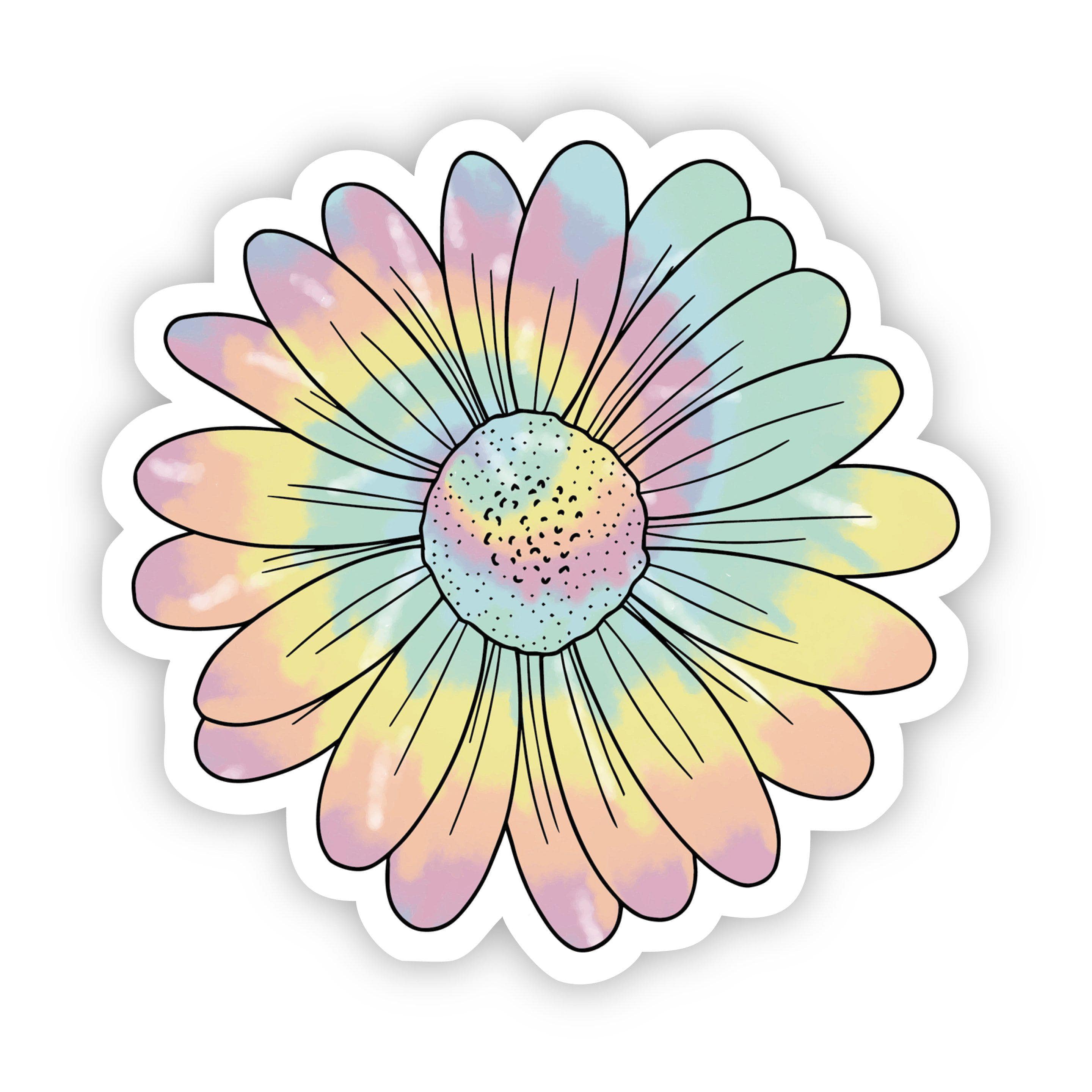  Tie Dye Daisy Aesthetic Sticker、mySite、elrpsem3k