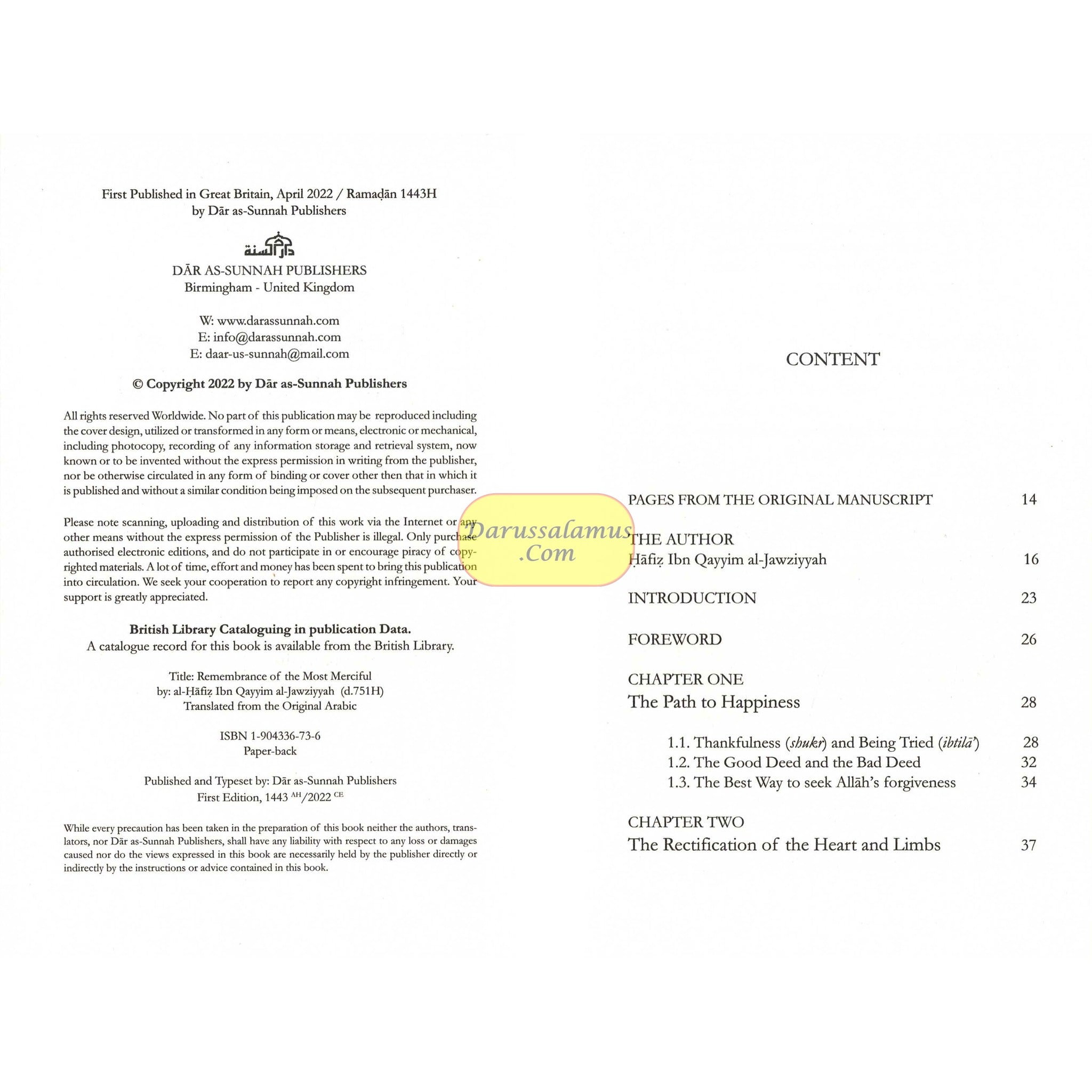 Remembrance of the Most Merciful by Imam Ibn Qayyim Al-Jawziyyah、mySite、topwebapps