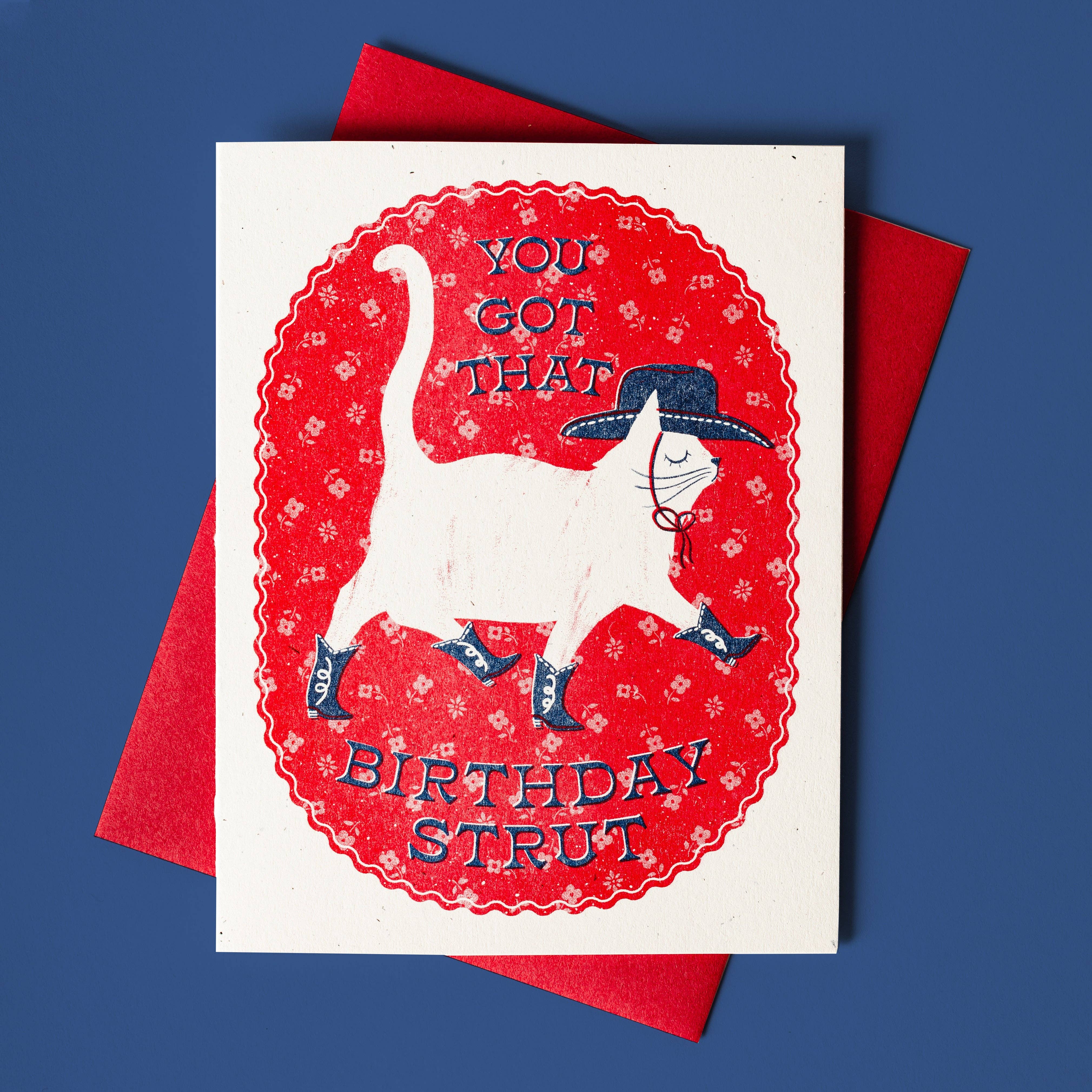Bromstad Printing Co. - Birthday Strut - Risograph Card、mySite、garagedoors4me