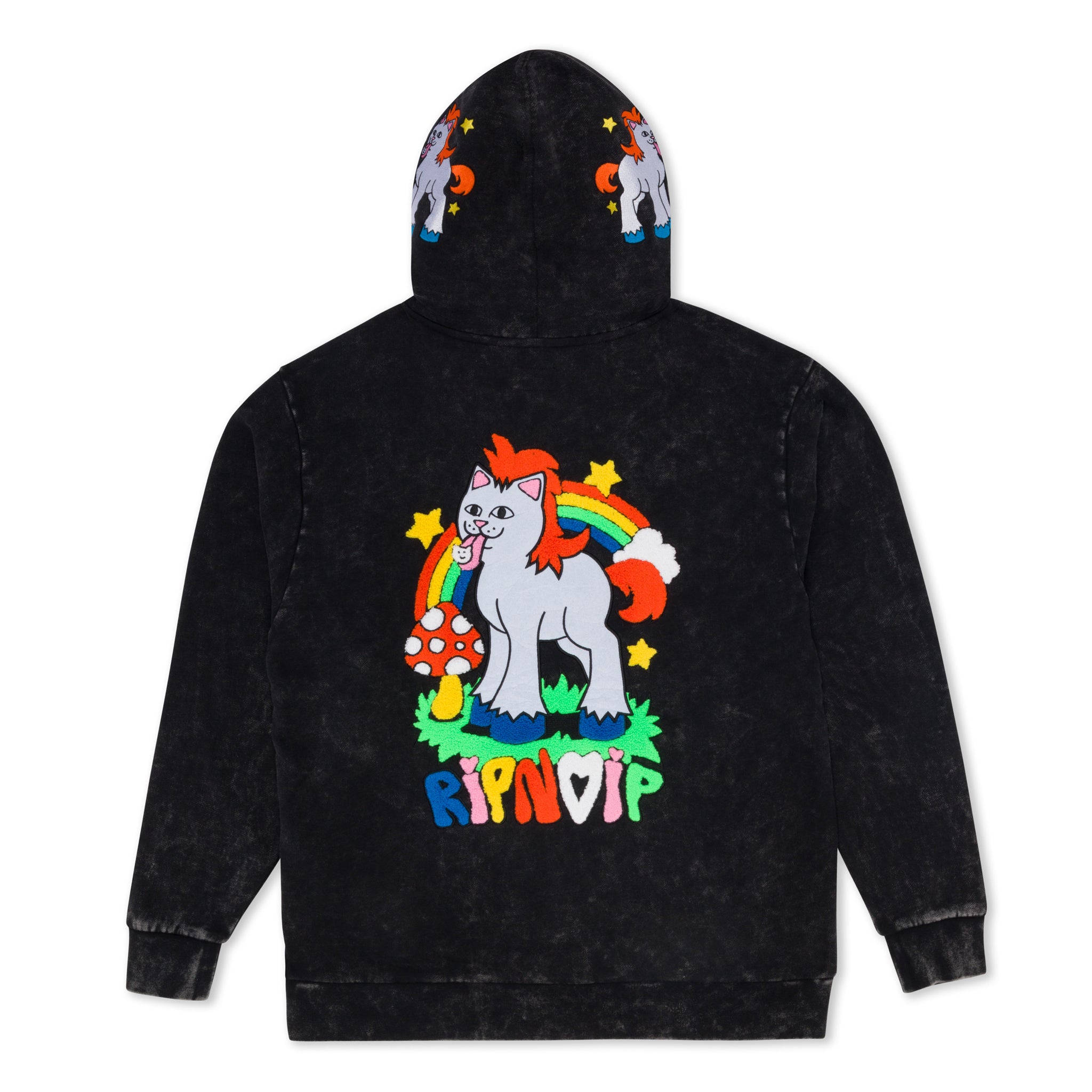  Taste The Rainbow Hoodie (Black Mineral Wash)、mySite、merchandisen