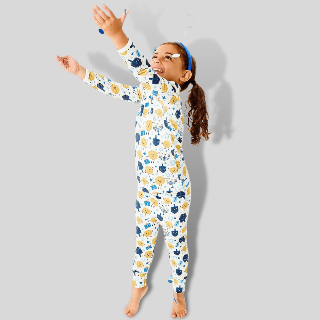 Baby and Kids Long Sleeve Hanukkah Pajamas Set - (12M - 6T)、mySite、topwebapps