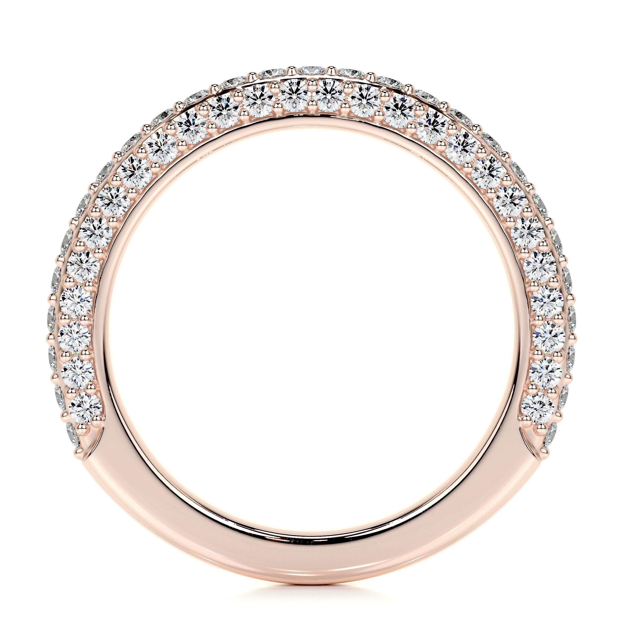 Anastasia Lab Grown Pave Diamond Wedding Ring (0.75 Carat) - 14K Rose Gold、mySite、hinf8tx79