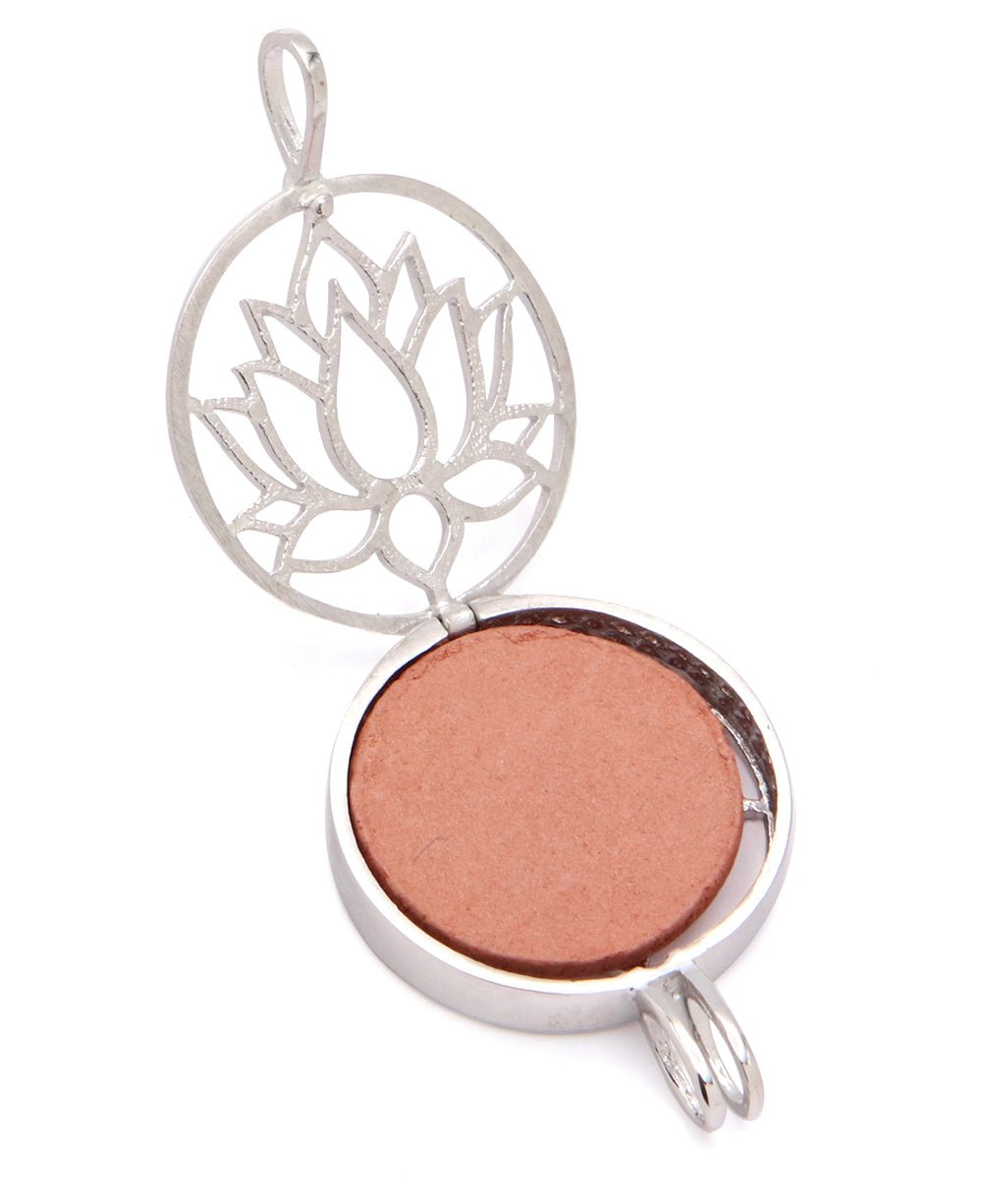 Blooming Lotus Locket Pendant, Sterling Silver、mySite、topwebapps