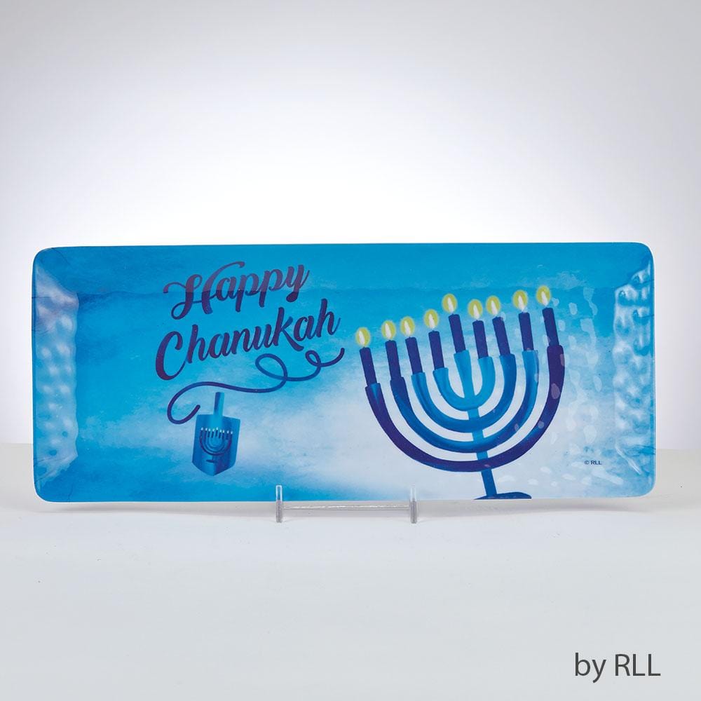 Happy Chanukah Rectangular Melamine Tray、mySite、topwebapps