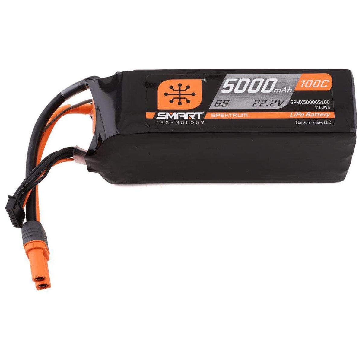  SPMX50006S100, Spektrum RC 6S Smart LiPo 100C Battery Pack w/IC5 Connector (22.2V/5000mAh)、mySite、merchandisen