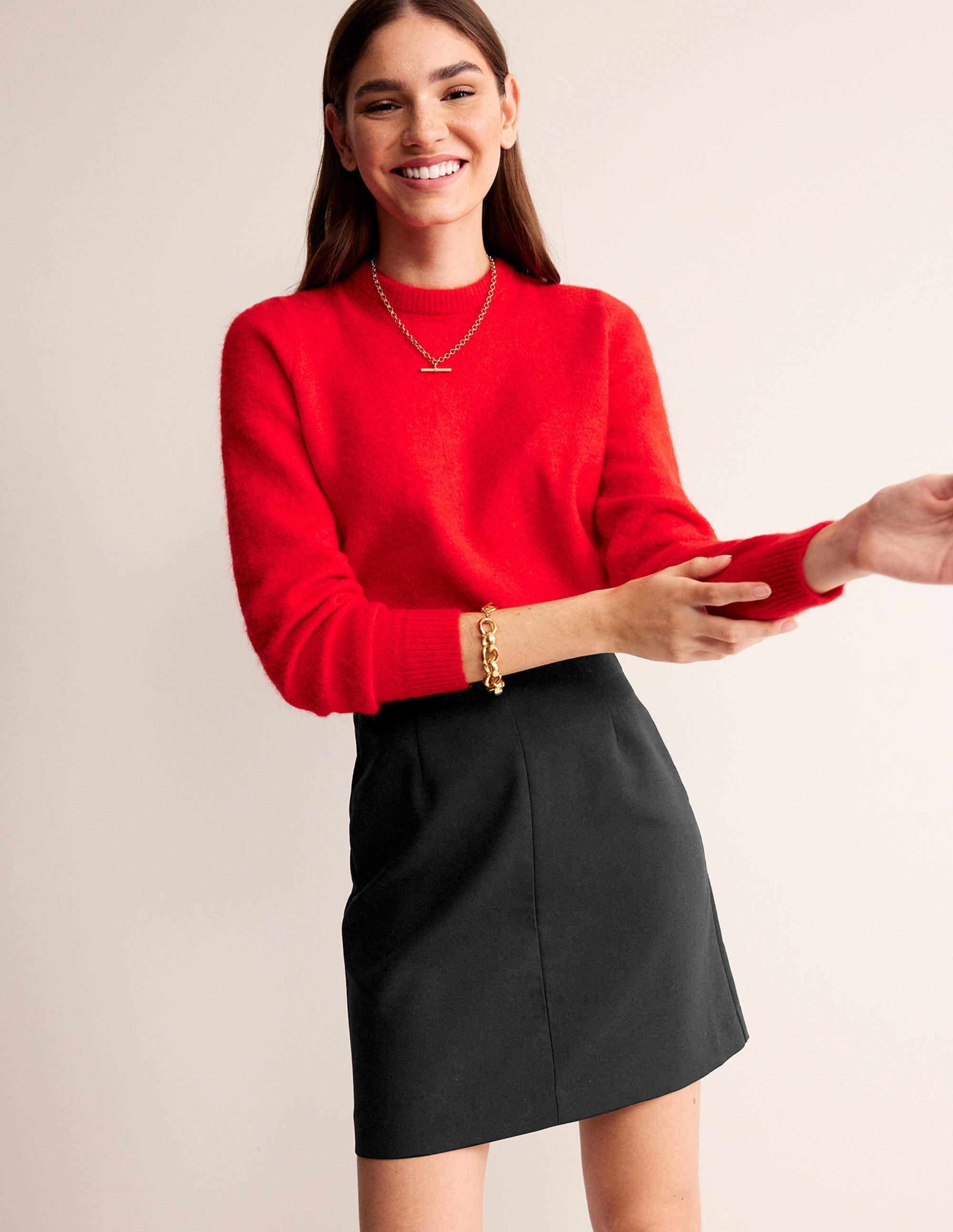  Bi-stretch Mini Skirt-Black、mySite、ashleygrahame