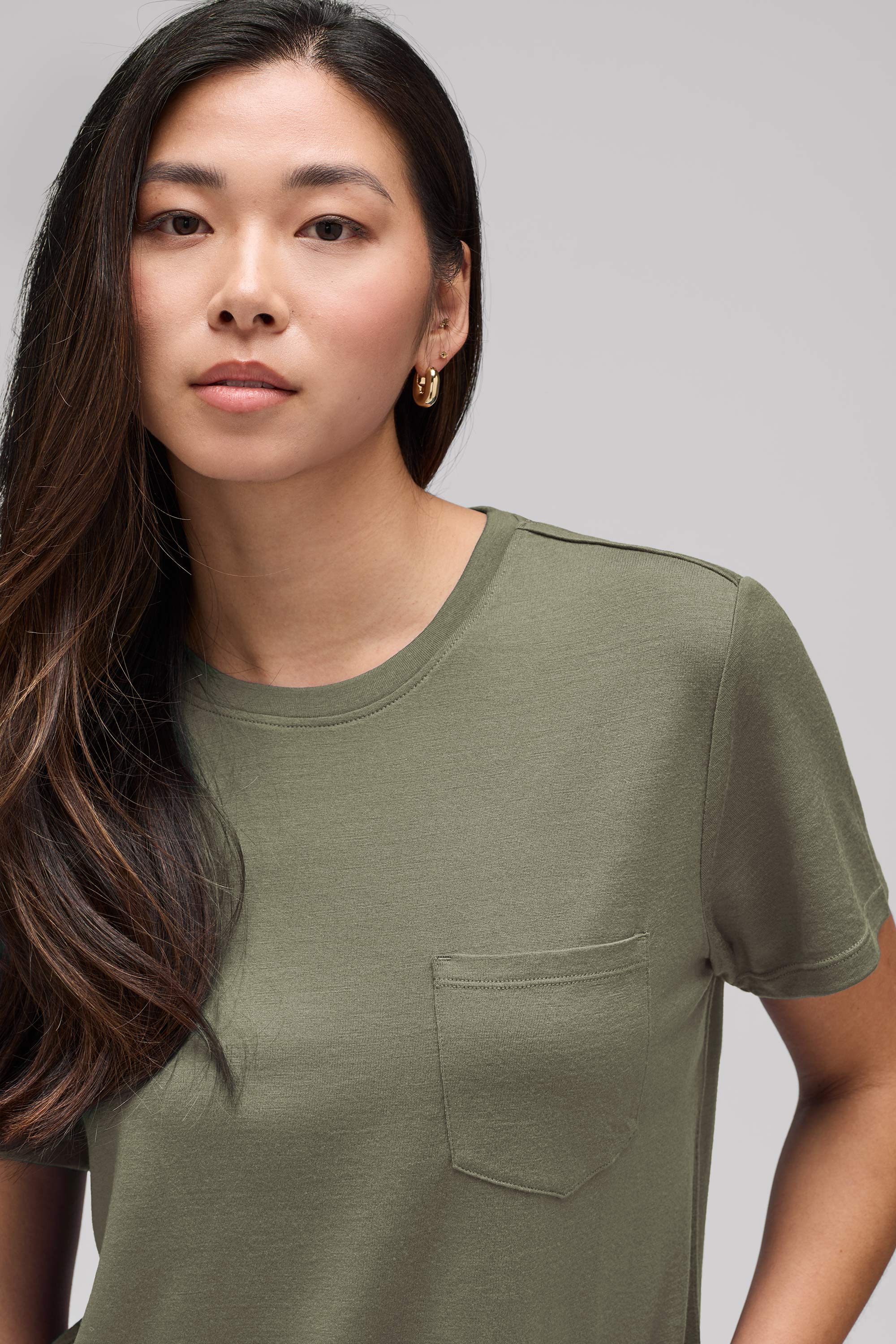 Women's Merino Boxy Pocket Tee、mySite、noshort