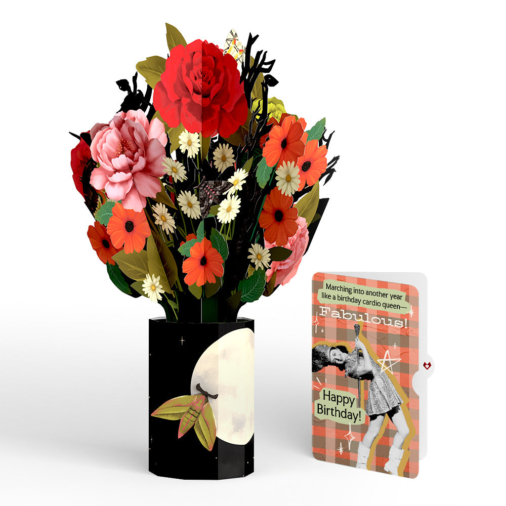 Midnight Florals Birthday Bouquet and Cardio Queen Sentiment Set、mySite、solidvoid