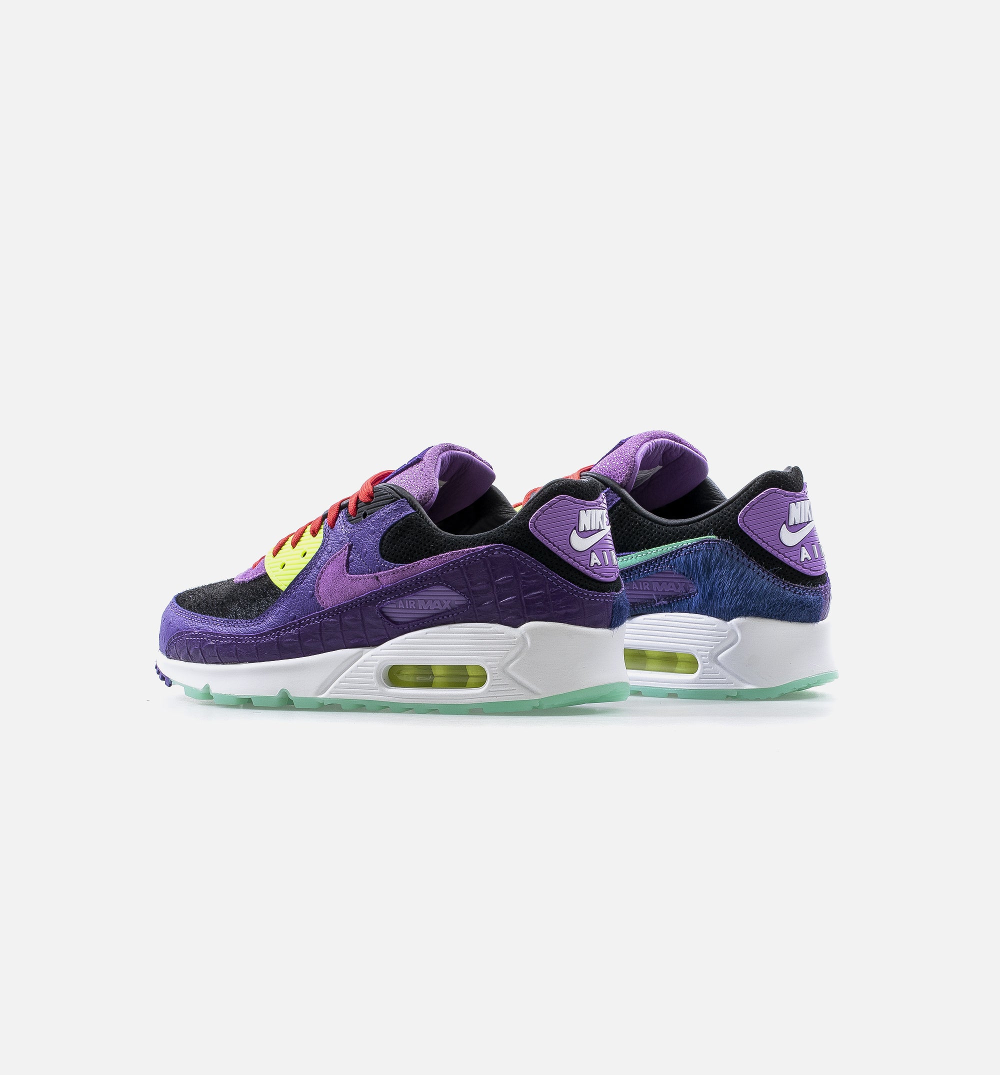 Air Max 90 QS Mashup Mens Running Shoe - Purple/Black/Volt、mySite、dreamappss