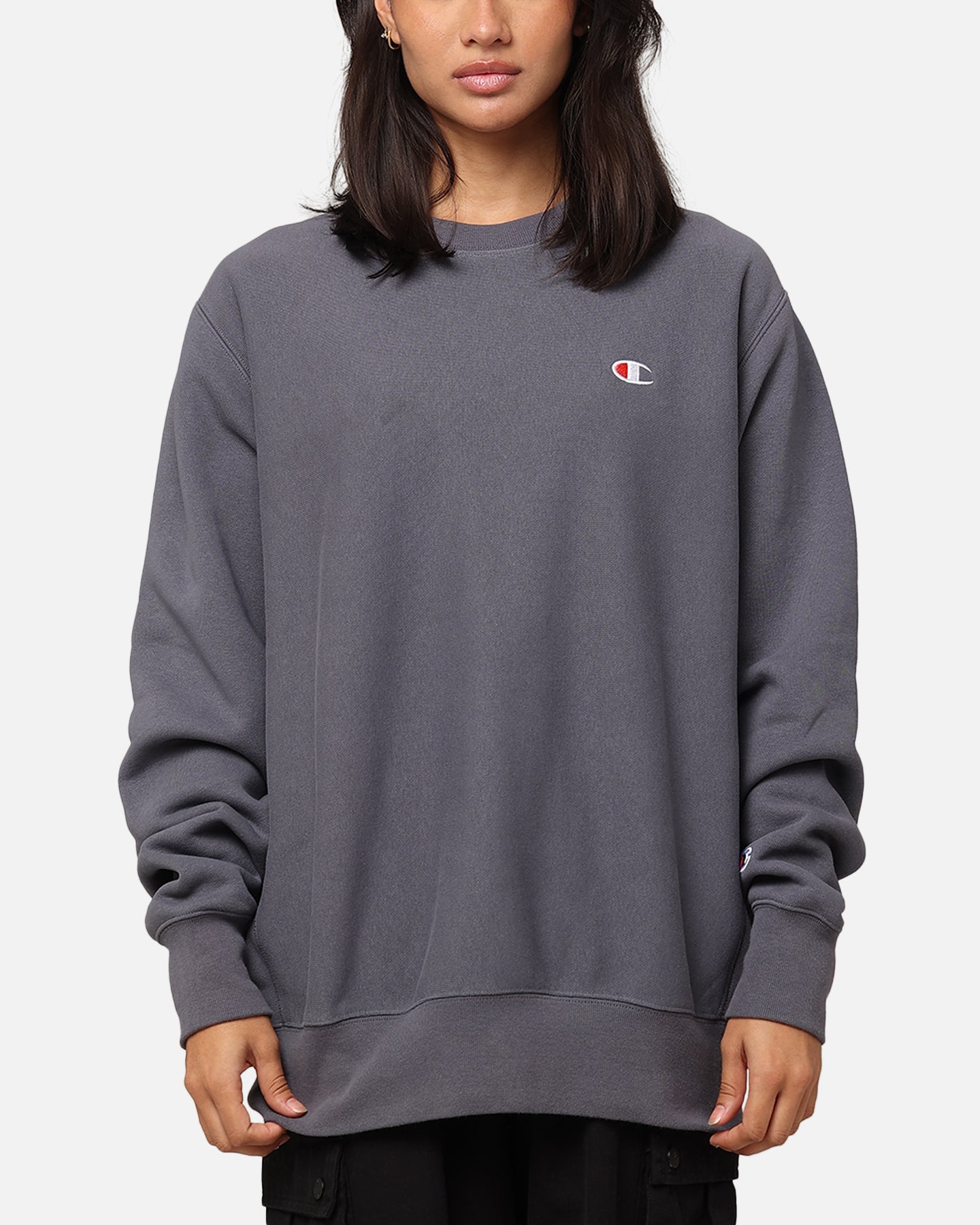 Champion Reverse Weave Small C Crewneck Grey Ocean、mySite、zt4zffjzw