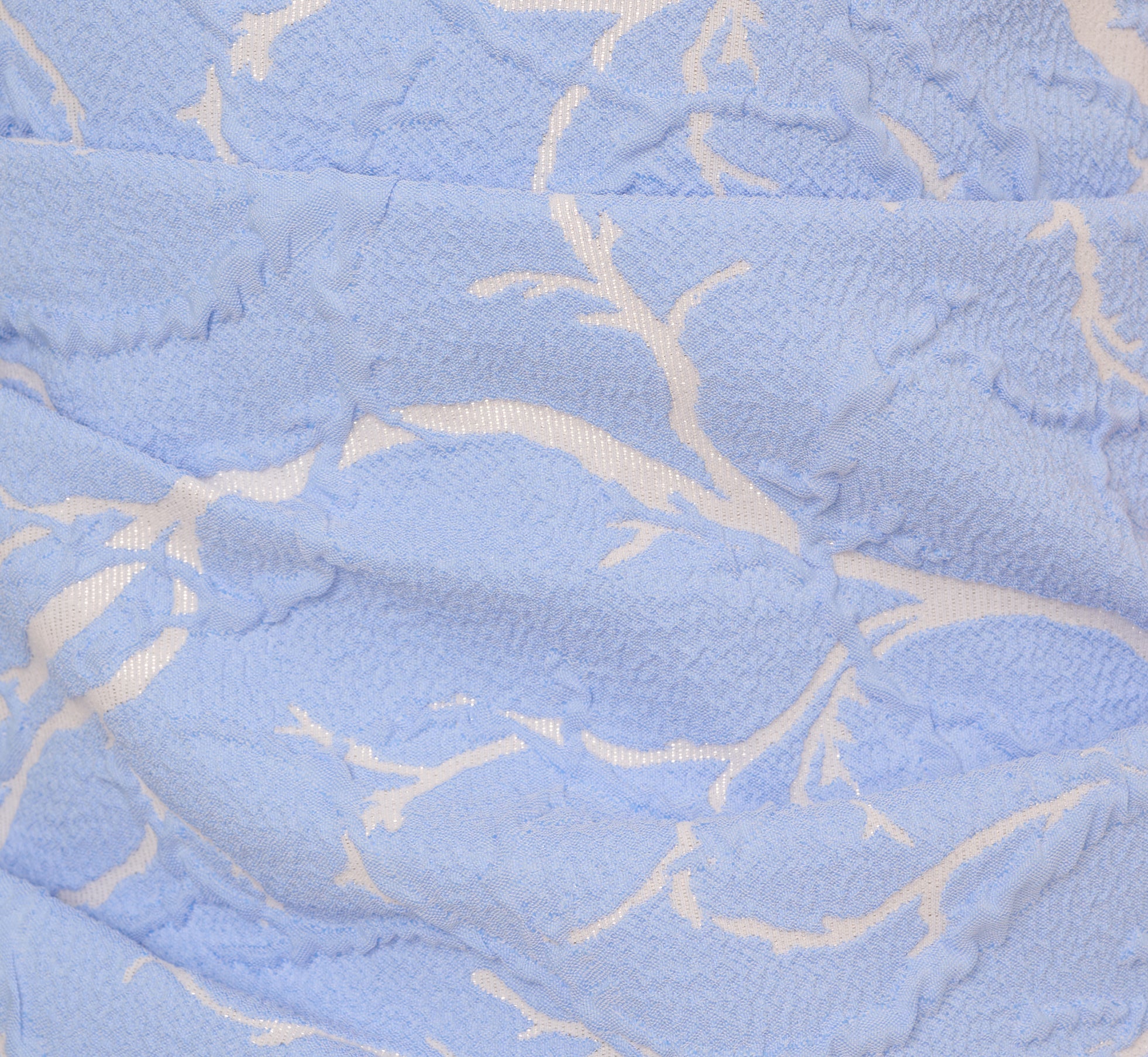 Stretch Jacquard Sleeveless Draped Sheath Dress In Sky Blue、mySite、solidvoid