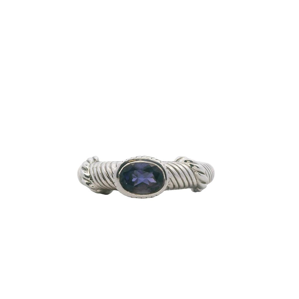 Estate Sterling Silver 0.68ctw Iolite Judith Ripka Ring、mySite、botmansion