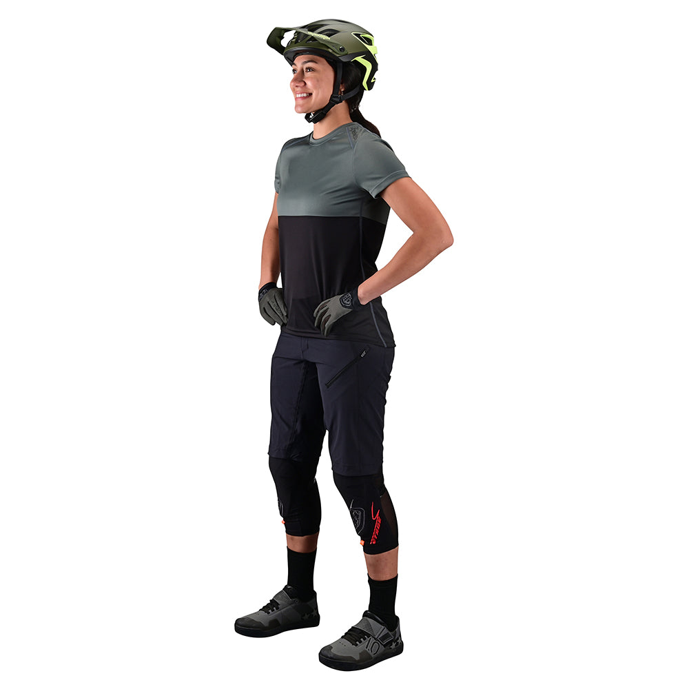 Womens Lilium SS Jersey Block Green / Black、mySite、dreamappss