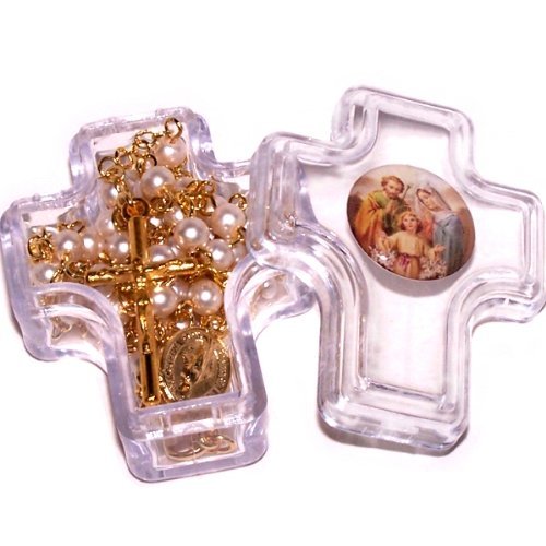  Holy Land Market Mini-Pearl Rosary - Very Delicate and Strong Made with Gold Plated Alpaka SIL.、mySite、elrpsem3k