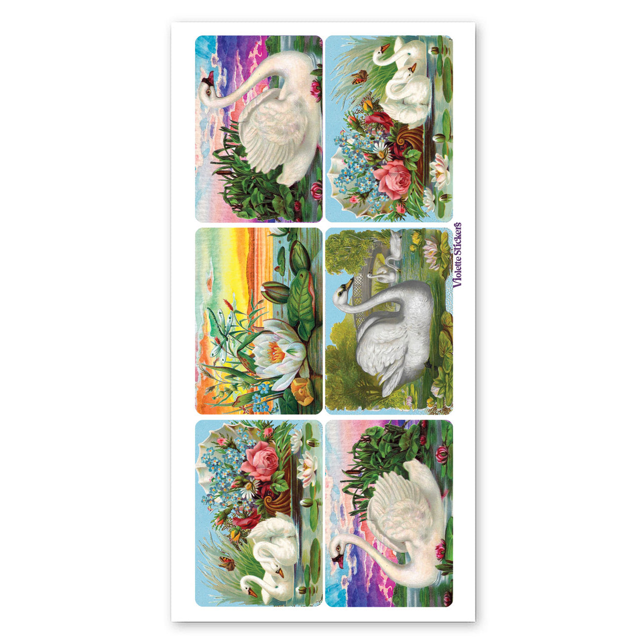  Sunset Swans Stickers、mySite、ghnorth