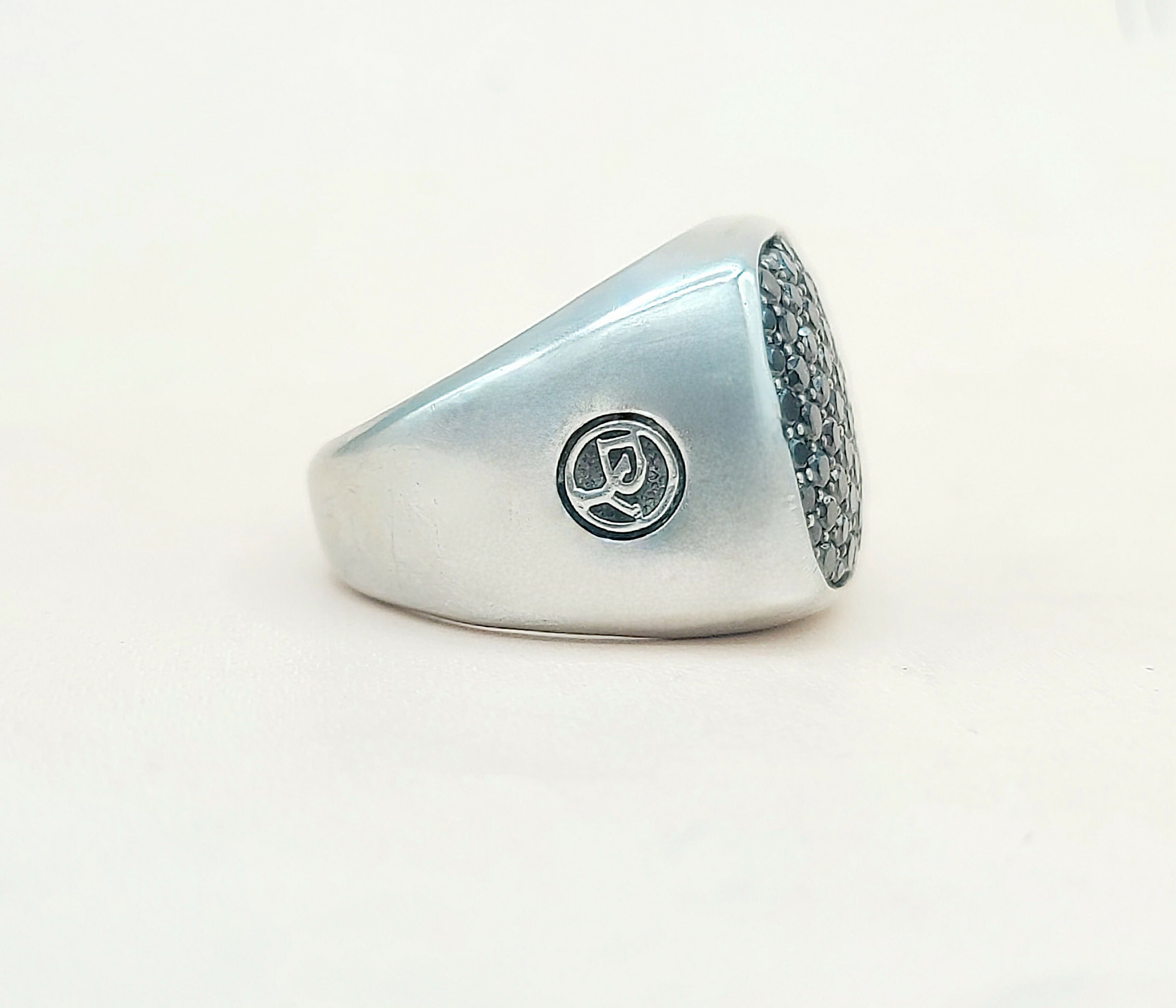 David Yurman Streamline Signet Ring Silver & Black Diamonds、mySite、hinf8tx79